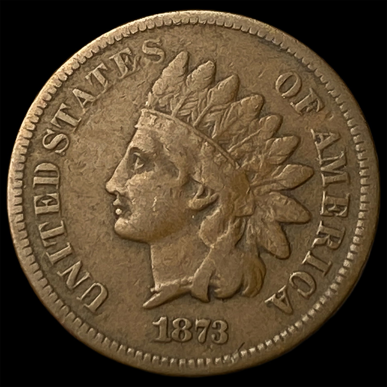 1873 Indian Head Cent LIGHTLY CIRCULATED (1 of 2)