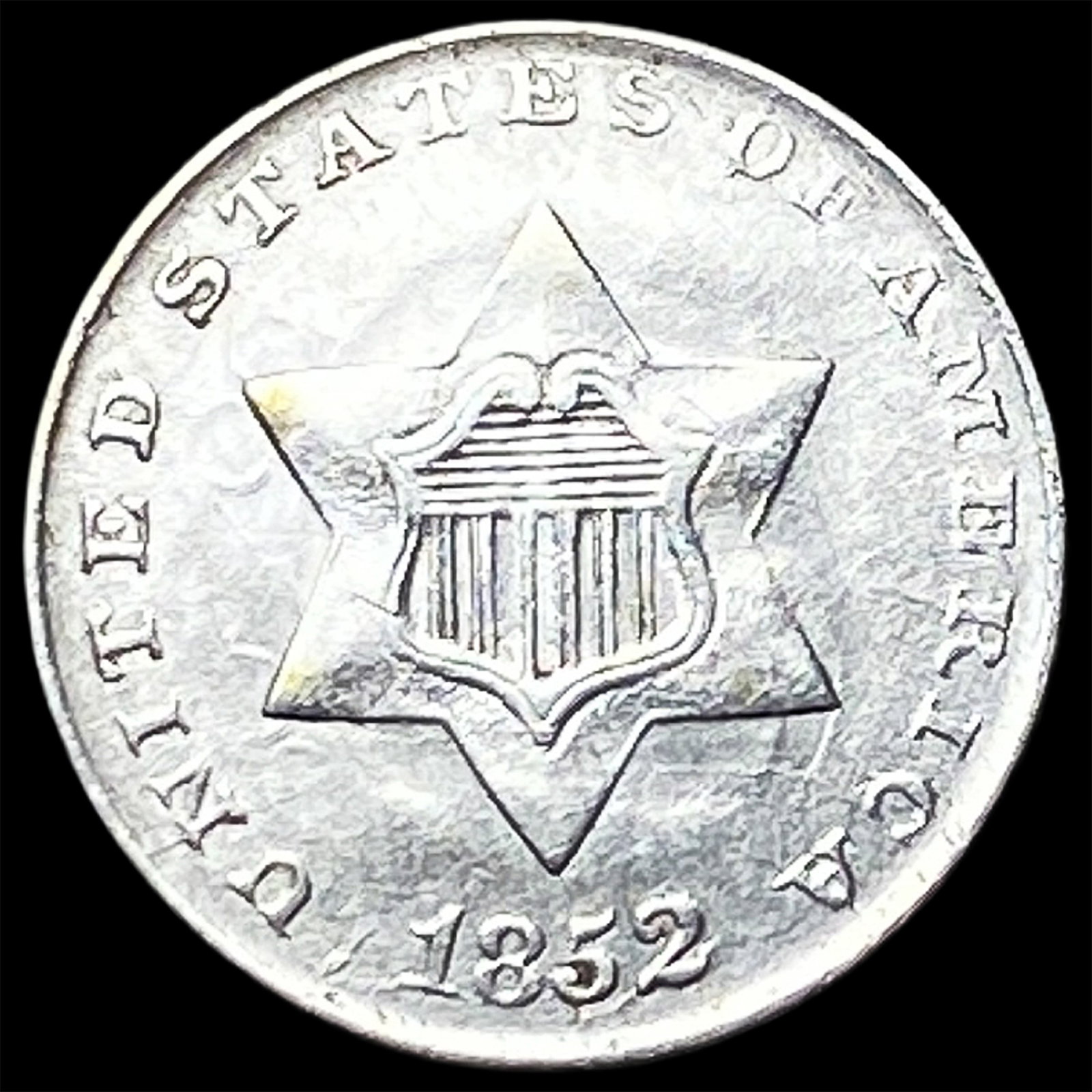 1852 Silver Three-Cent Piece CHOICE AU (1 of 2)