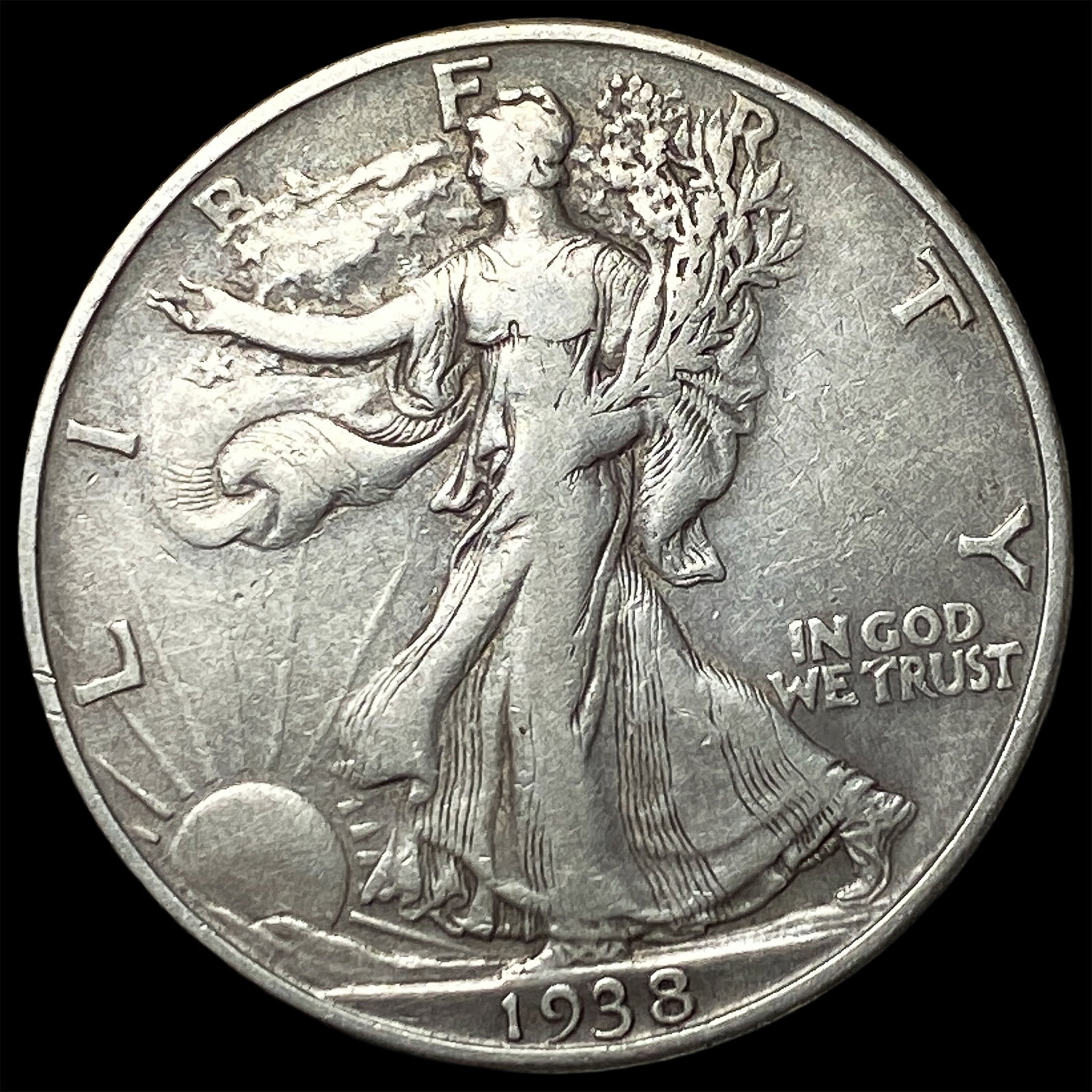 1938-D Walking Liberty Half Dollar NEARLY UNCIRCULATED (1 of 2)