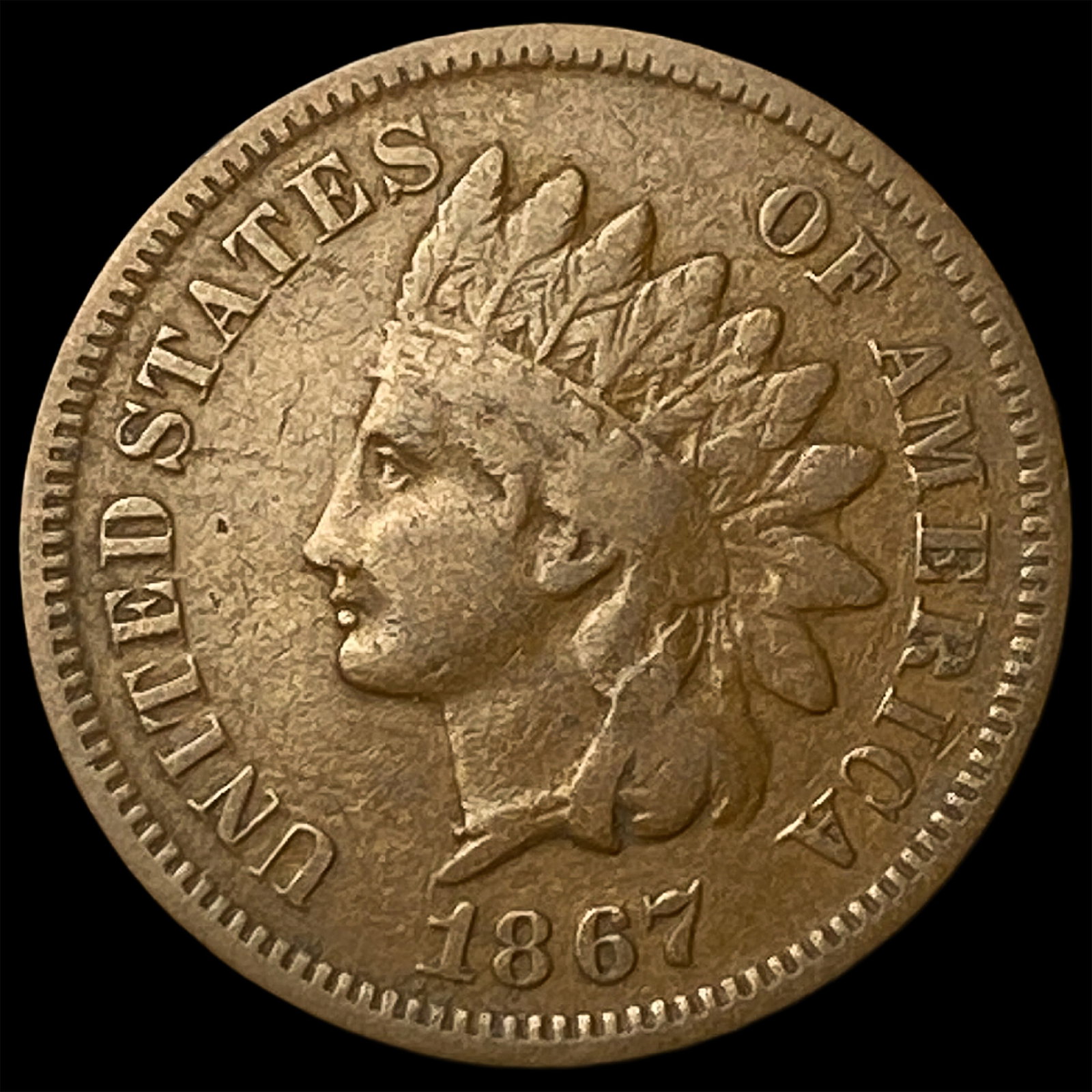 1867 Indian Head Cent LIGHTLY CIRCULATED (1 of 2)