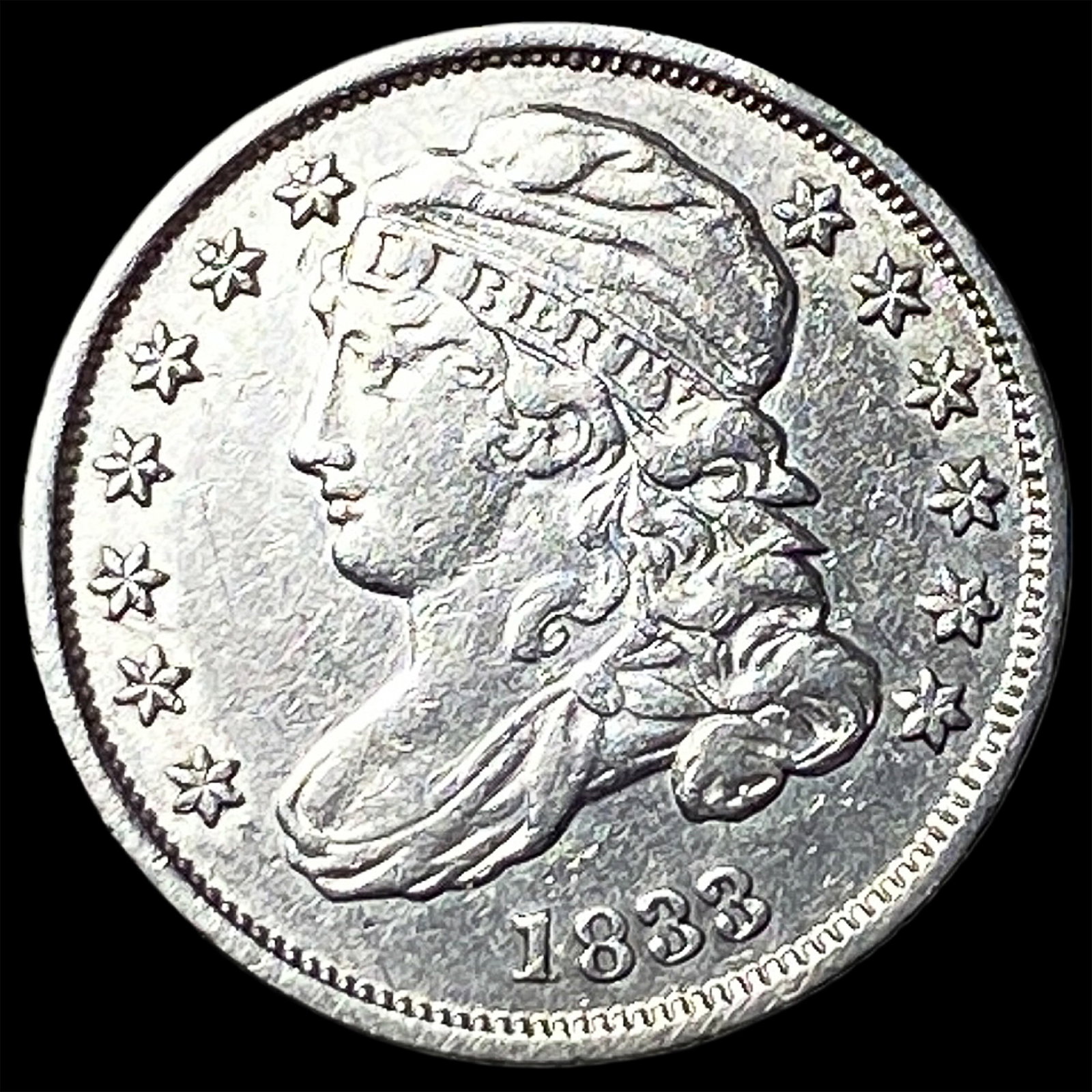 1833 Silver Capped Bust Dime CLOSELY UNCIRCULATED (1 of 2)