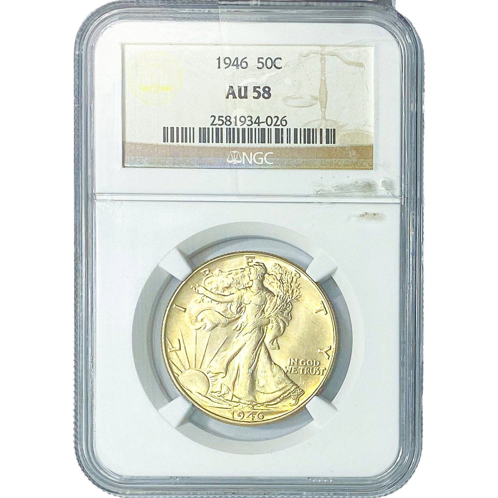 1946 Walking Liberty Half Dollar NGC AU58 (1 of 2)
