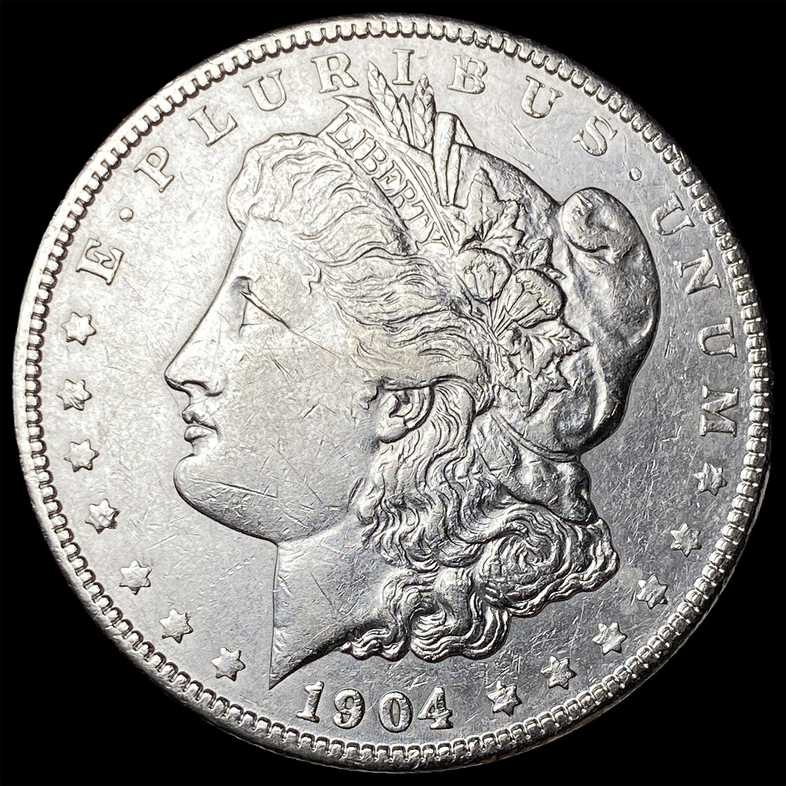 1904 Morgan Silver Dollar CHOICE AU: 1904 Morgan Silver Dollar CHOICE AU