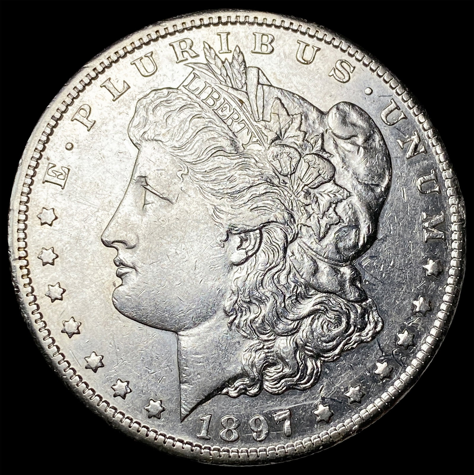 1897-S Silver Morgan Dollar CHOICE AU: 1897-S Silver Morgan Dollar CHOICE AU