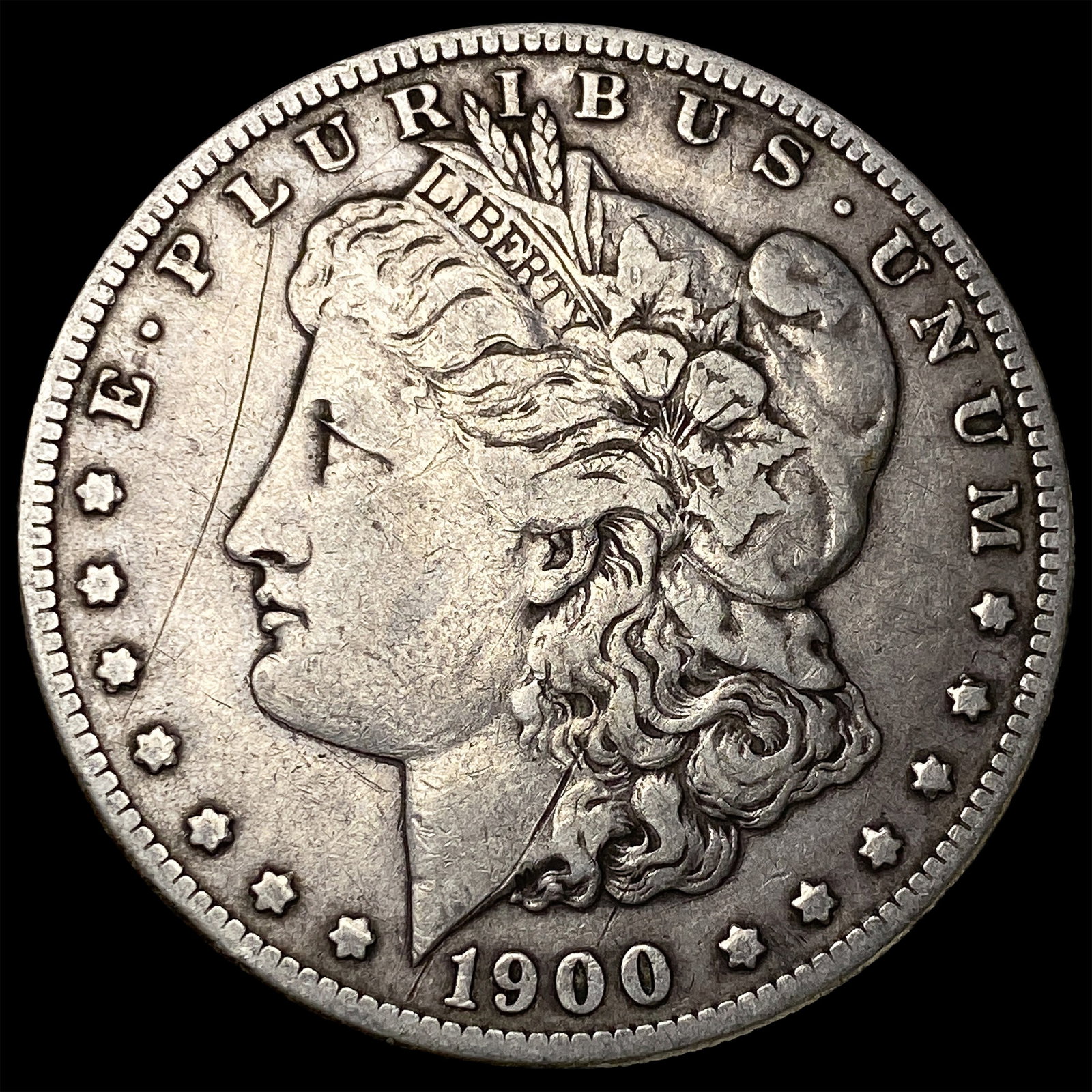 1900-S Silver Morgan Dollar NEARLY UNCIRCULATED: 1900-S Silver Morgan Dollar NEARLY UNCIRCULATED