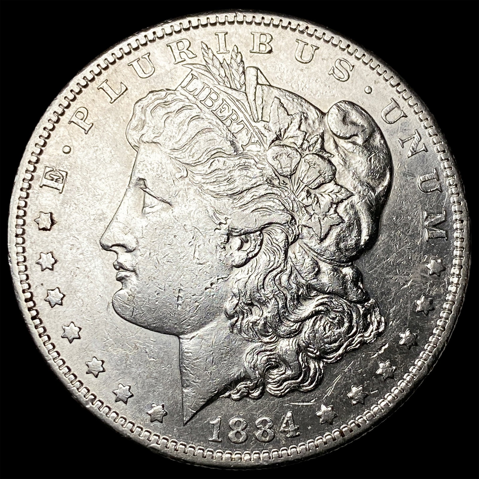 1884-S Silver Morgan Dollar CLOSELY UNCIRCULATED: 1884-S Silver Morgan Dollar CLOSELY UNCIRCULATED