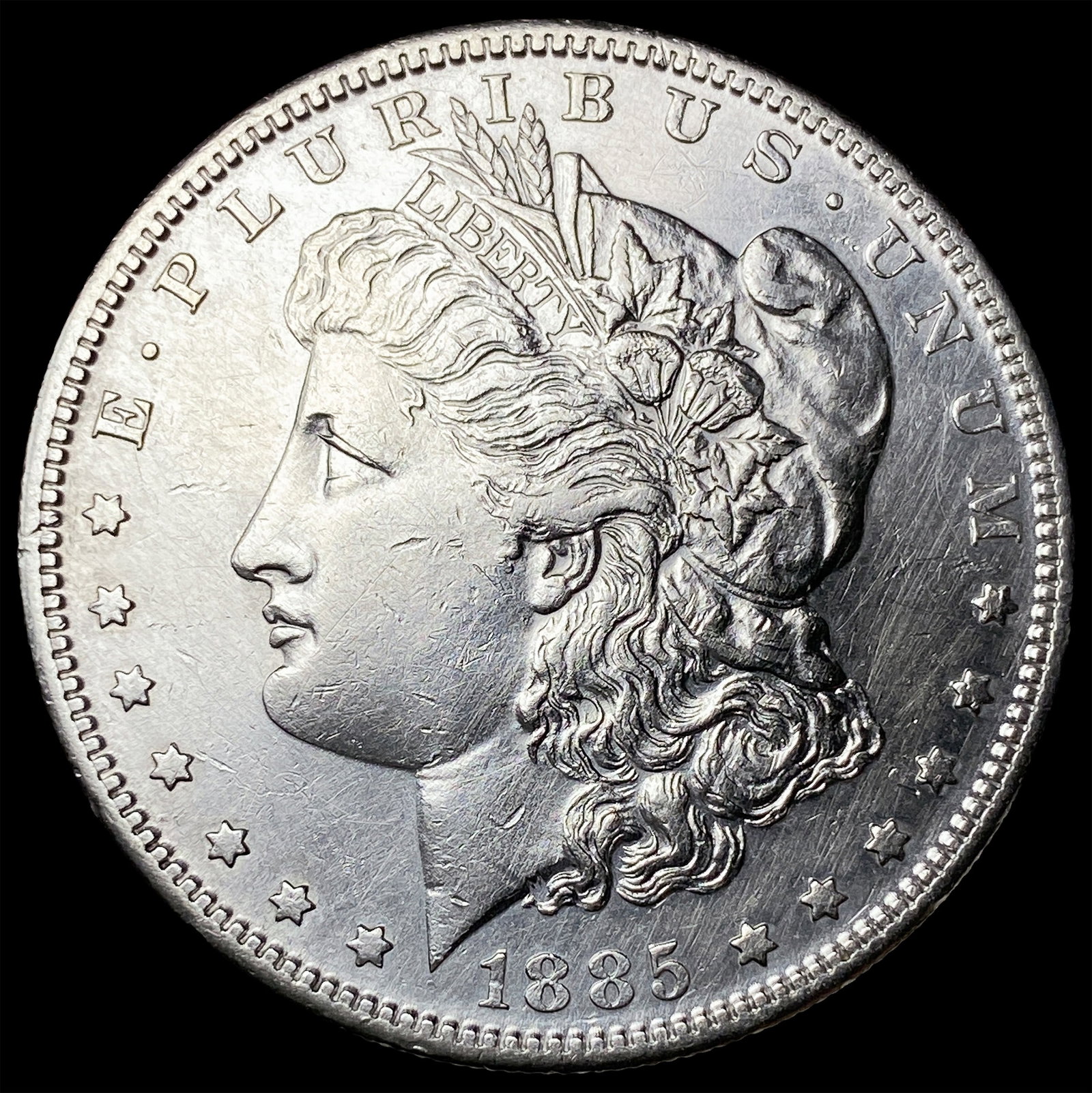 1885-S Silver Morgan Dollar CLOSELY UNCIRCULATED: 1885-S Silver Morgan Dollar CLOSELY UNCIRCULATED