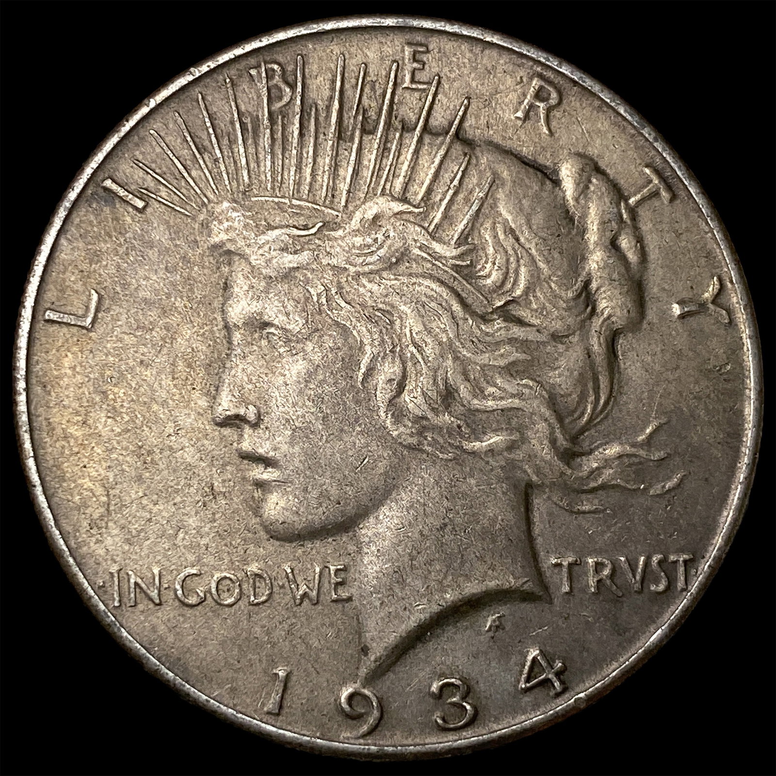 1934 Peace Silver Dollar NEARLY UNCIRCULATED: 1934 Peace Silver Dollar NEARLY UNCIRCULATED