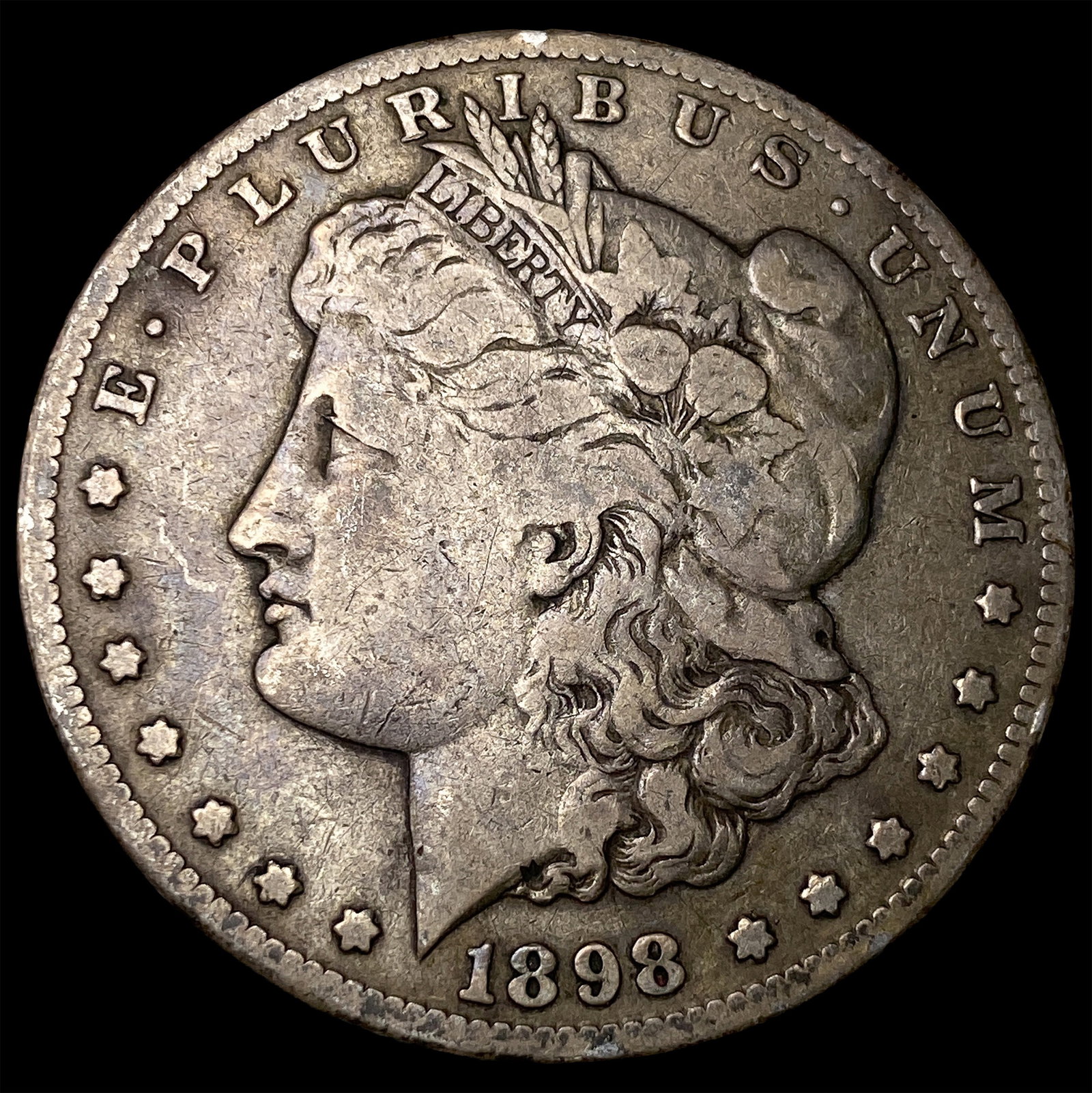 1898-S Silver Morgan Dollar ABOUT UNCIRCULATED: 1898-S Silver Morgan Dollar ABOUT UNCIRCULATED