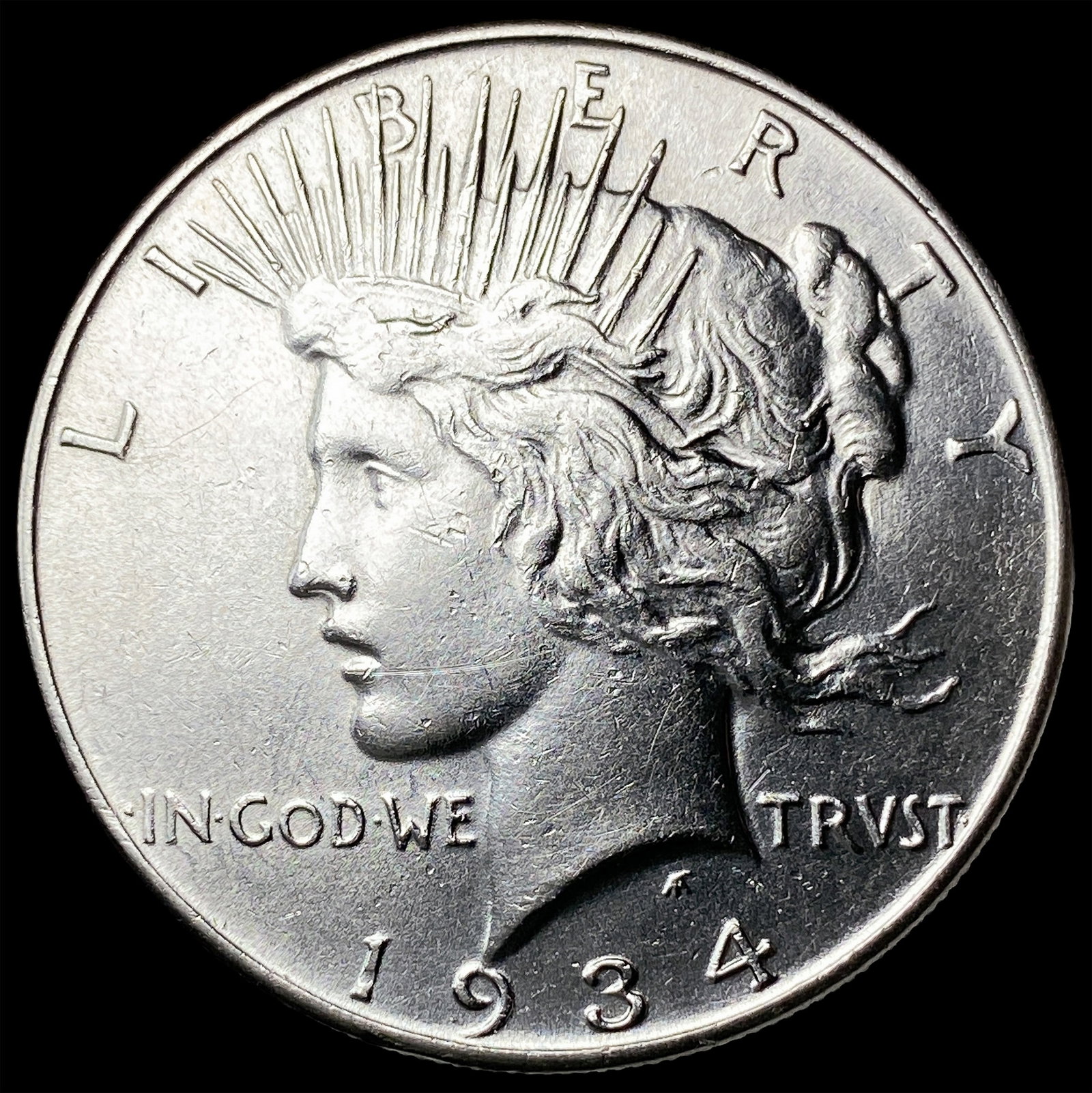 1934 Silver Peace Dollar CLOSELY UNCIRCULATED: 1934 Silver Peace Dollar CLOSELY UNCIRCULATED