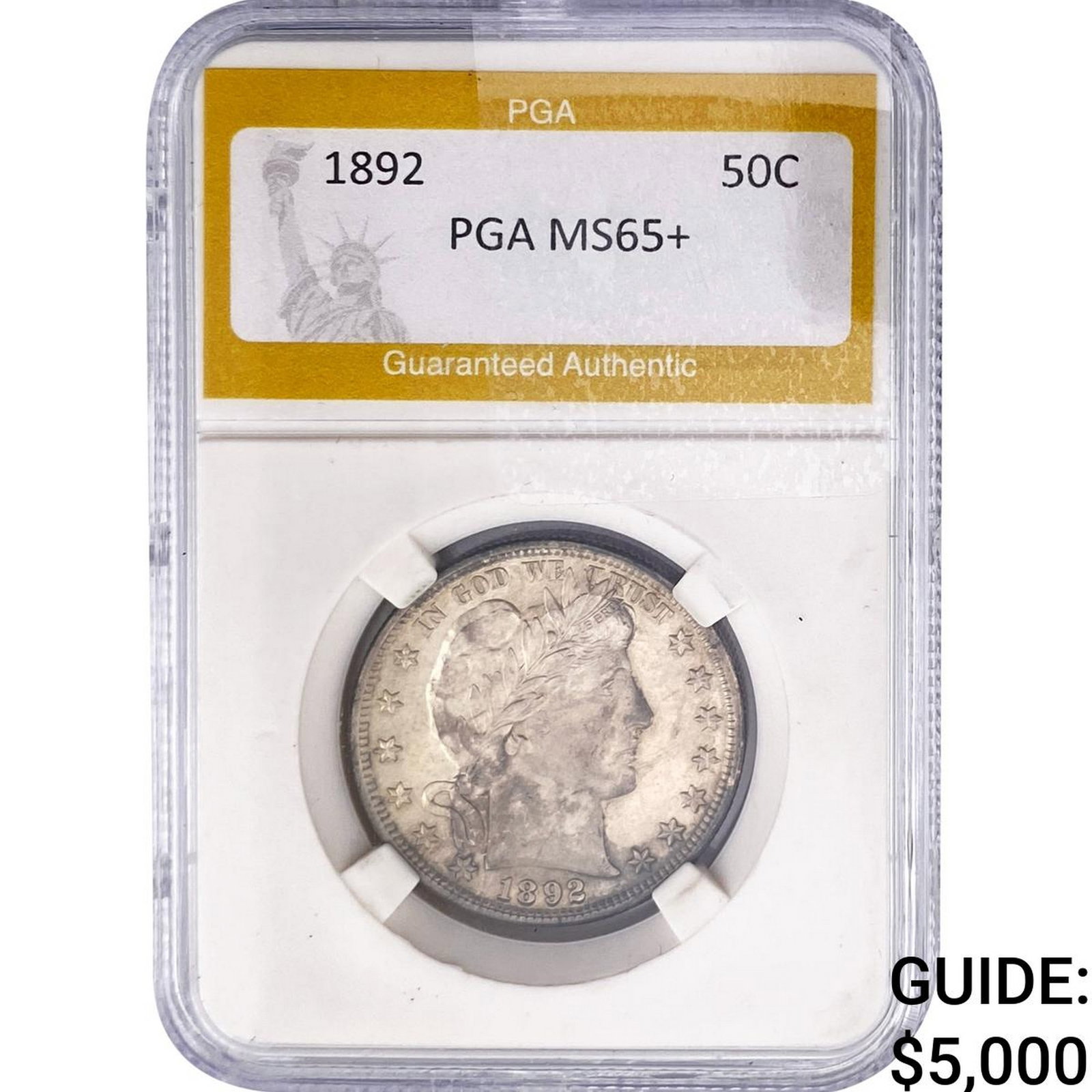 1892 Barber Half Dollar PGA MS65+ (1 of 2)