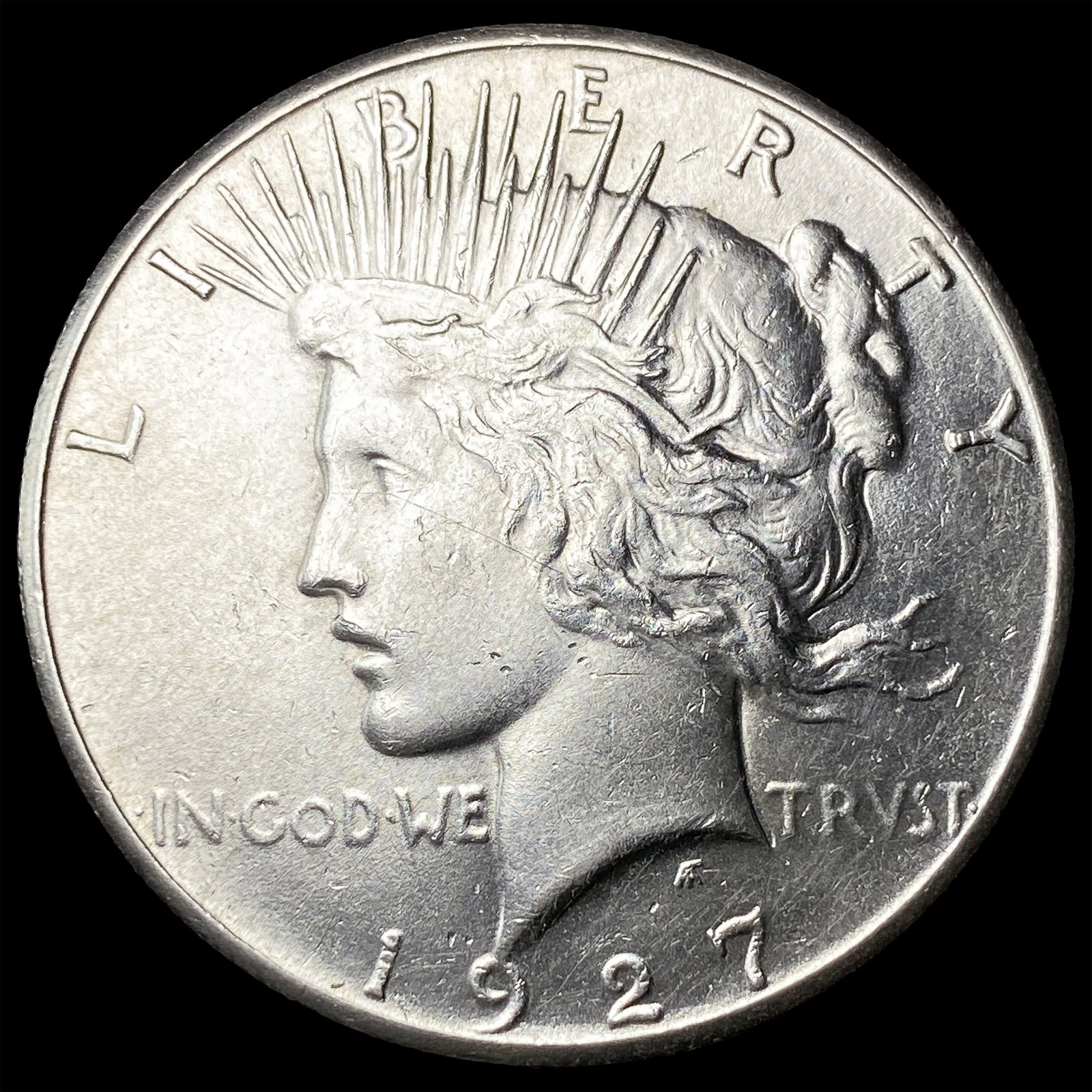 1927 Silver Peace Dollar CHOICE AU: 1927 Silver Peace Dollar CHOICE AU