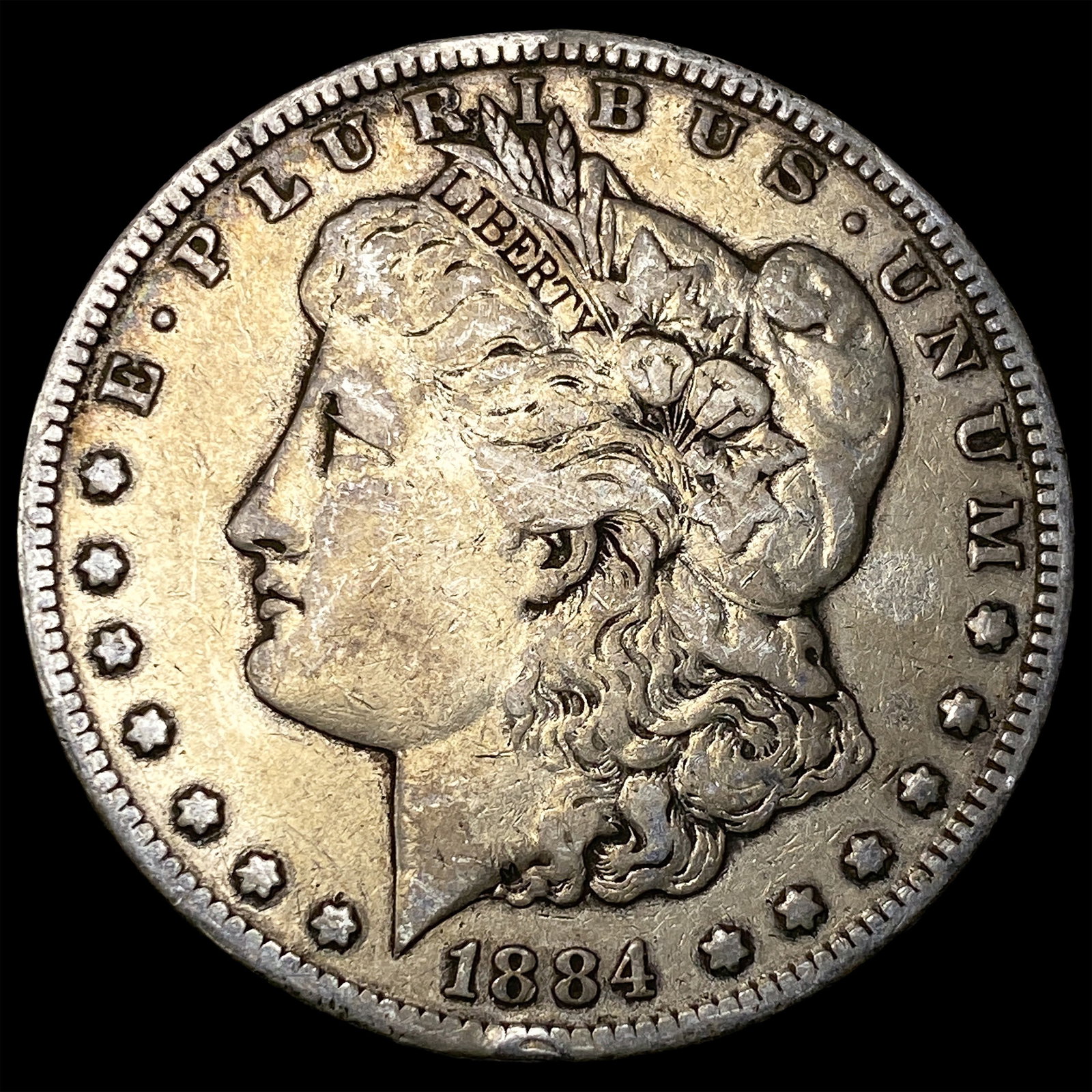 1884 Silver Morgan Dollar ABOUT UNCIRCULATED: 1884 Silver Morgan Dollar ABOUT UNCIRCULATED