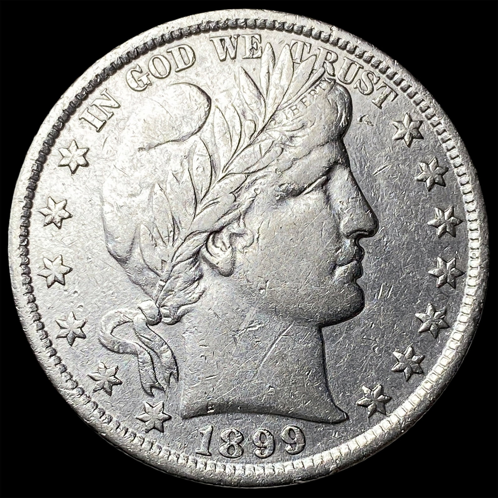 1899 Silver Barber Half Dollar NEARLY UNCIRCULATED (1 of 2)