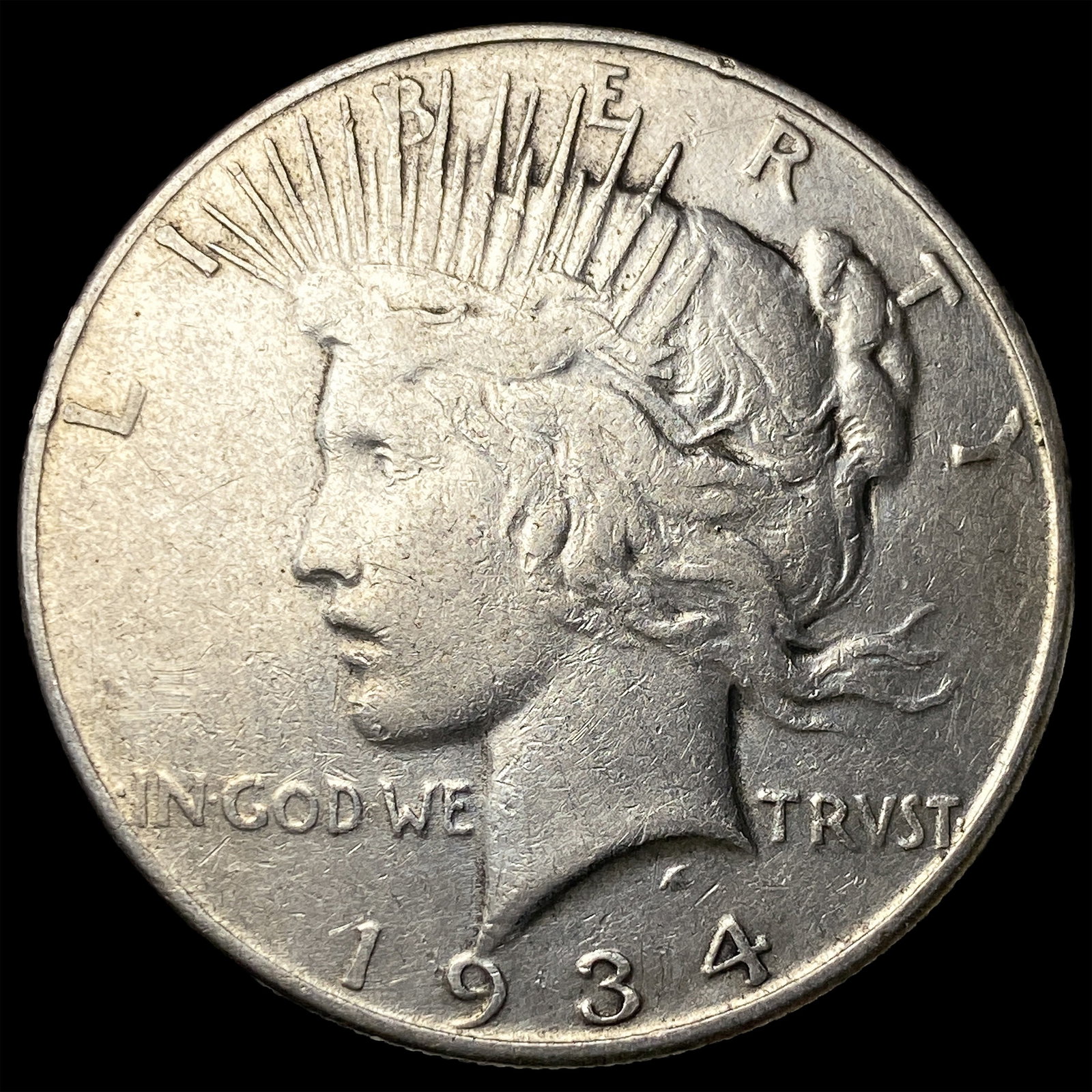 1934 Silver Peace Dollar LIGHTLY CIRCULATED: 1934 Silver Peace Dollar LIGHTLY CIRCULATED