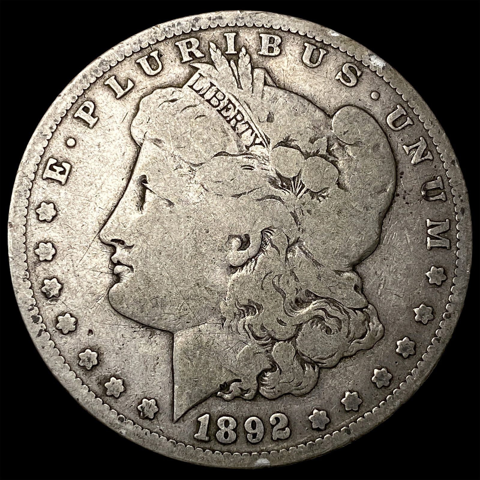 1892-S Silver Morgan Dollar NICELY CIRCULATED: 1892-S Silver Morgan Dollar NICELY CIRCULATED