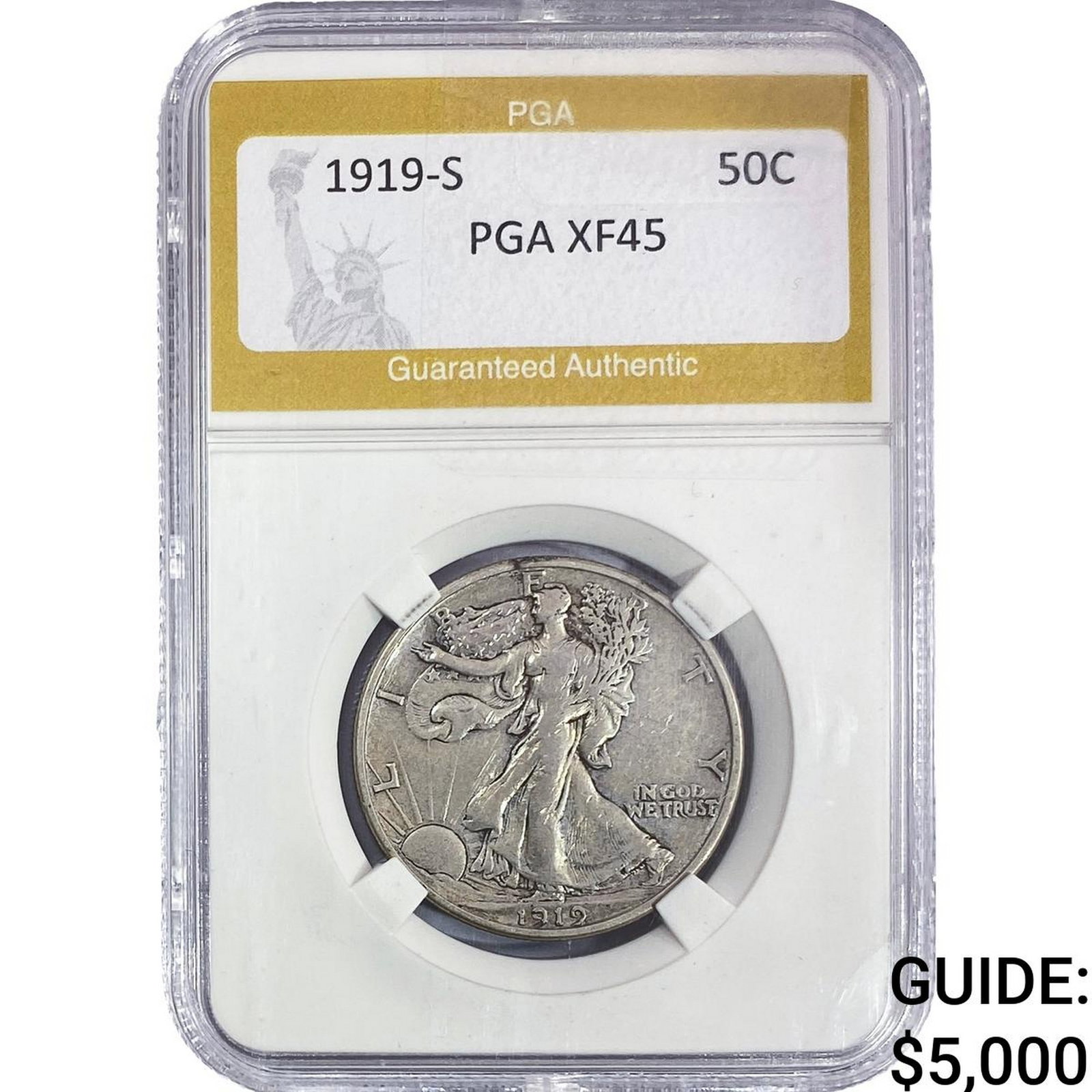 1919-S Walking Liberty Half Dollar PGA XF45 (1 of 2)