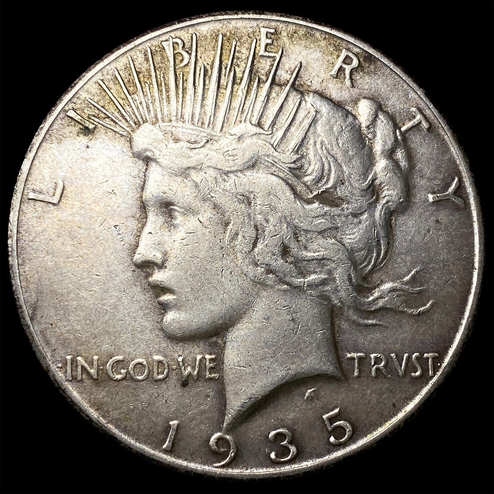1935-S Silver Peace Dollar NEARLY UNCIRCULATED (1 of 2)