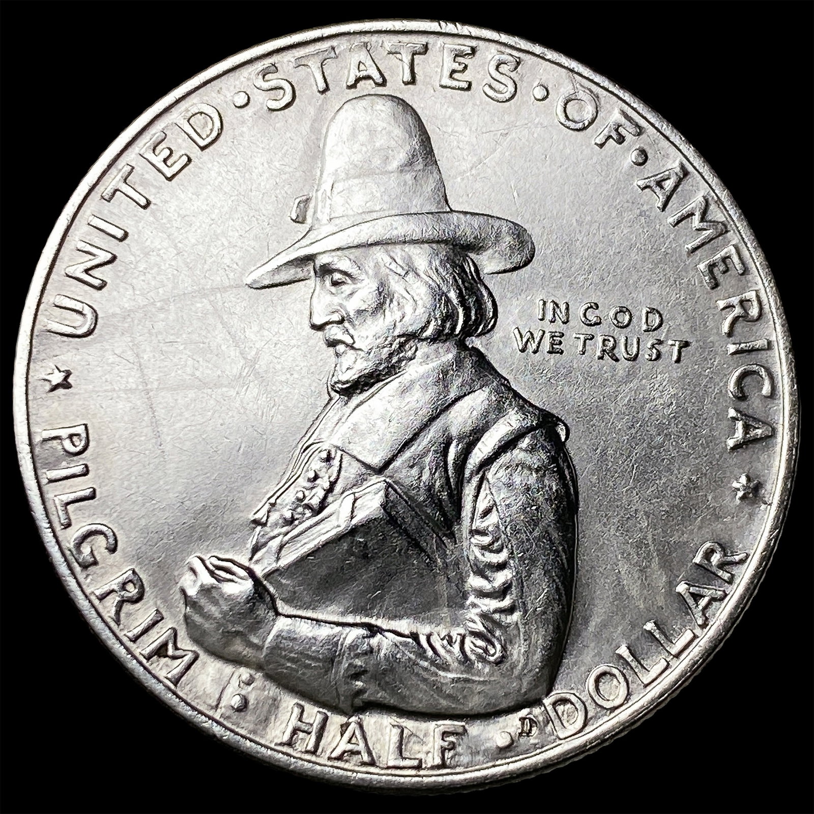 1920 Silver Pilgrim Tercentenary Half Dollar UNCIRCULATED (1 of 2)