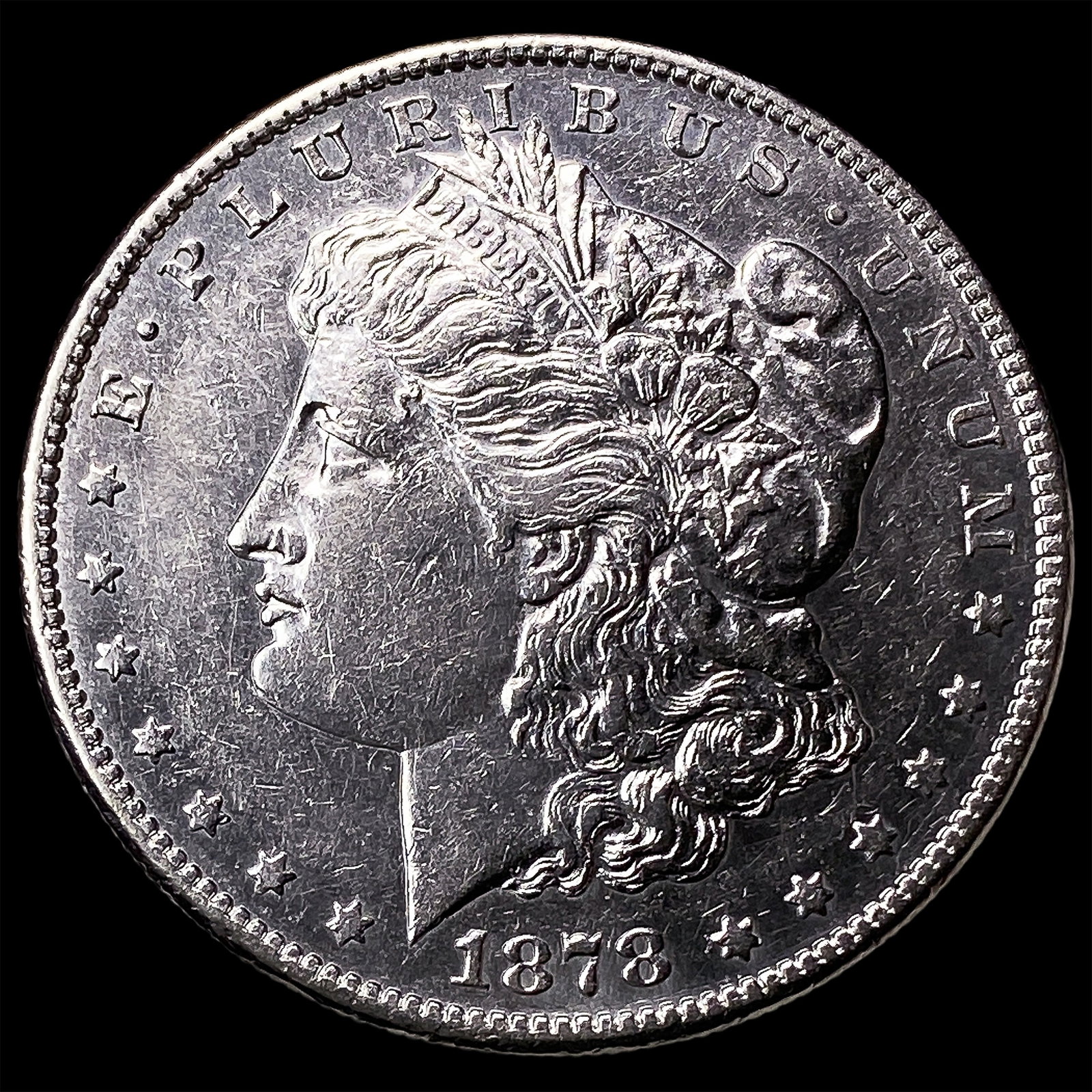 1878-S Silver Morgan Dollar CHOICE AU: 1878-S Silver Morgan Dollar CHOICE AU