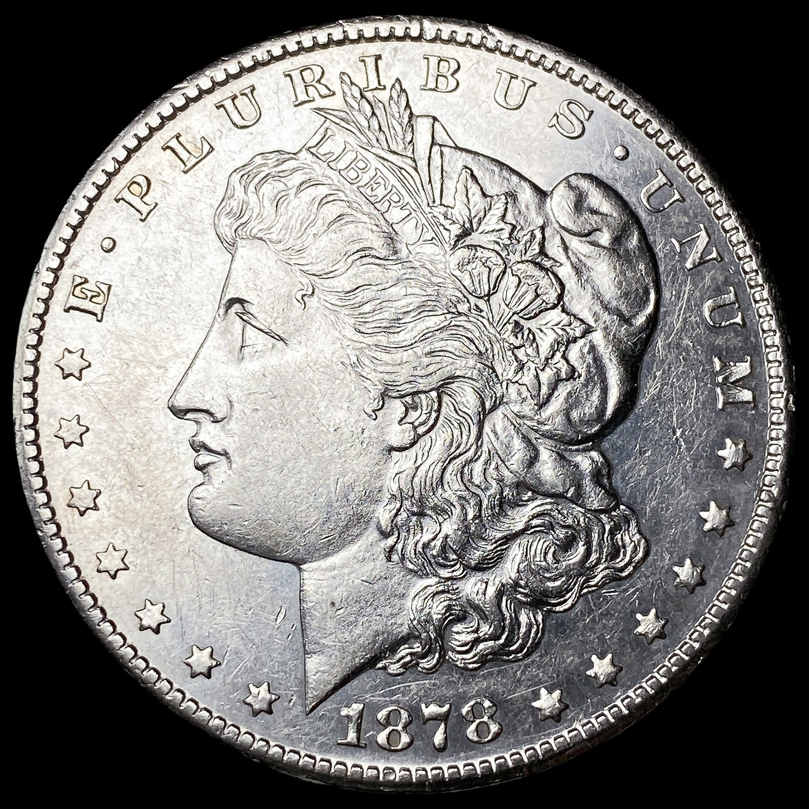 1878-S Silver Morgan Dollar CHOICE AU: 1878-S Silver Morgan Dollar CHOICE AU
