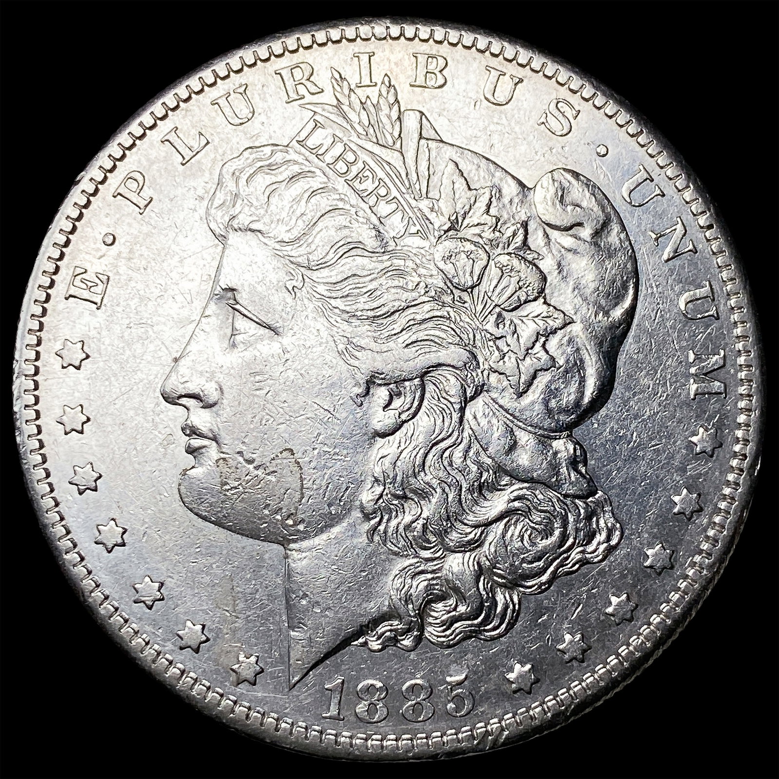 1885-S Silver Morgan Dollar CLOSELY UNCIRCULATED: 1885-S Silver Morgan Dollar CLOSELY UNCIRCULATED
