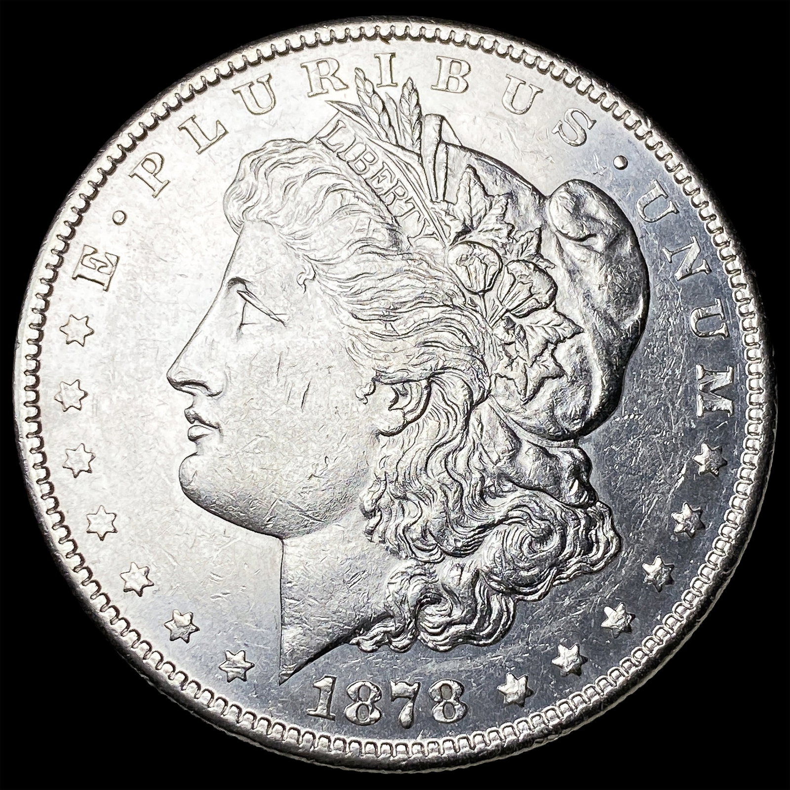 1878-S Silver Morgan Dollar CHOICE AU: 1878-S Silver Morgan Dollar CHOICE AU
