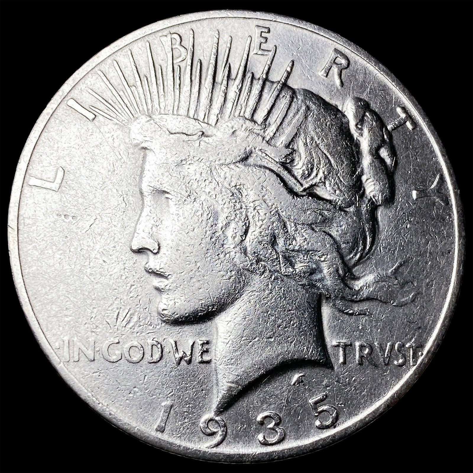 1935-S Silver Peace Dollar LIGHTLY CIRCULATED (1 of 2)