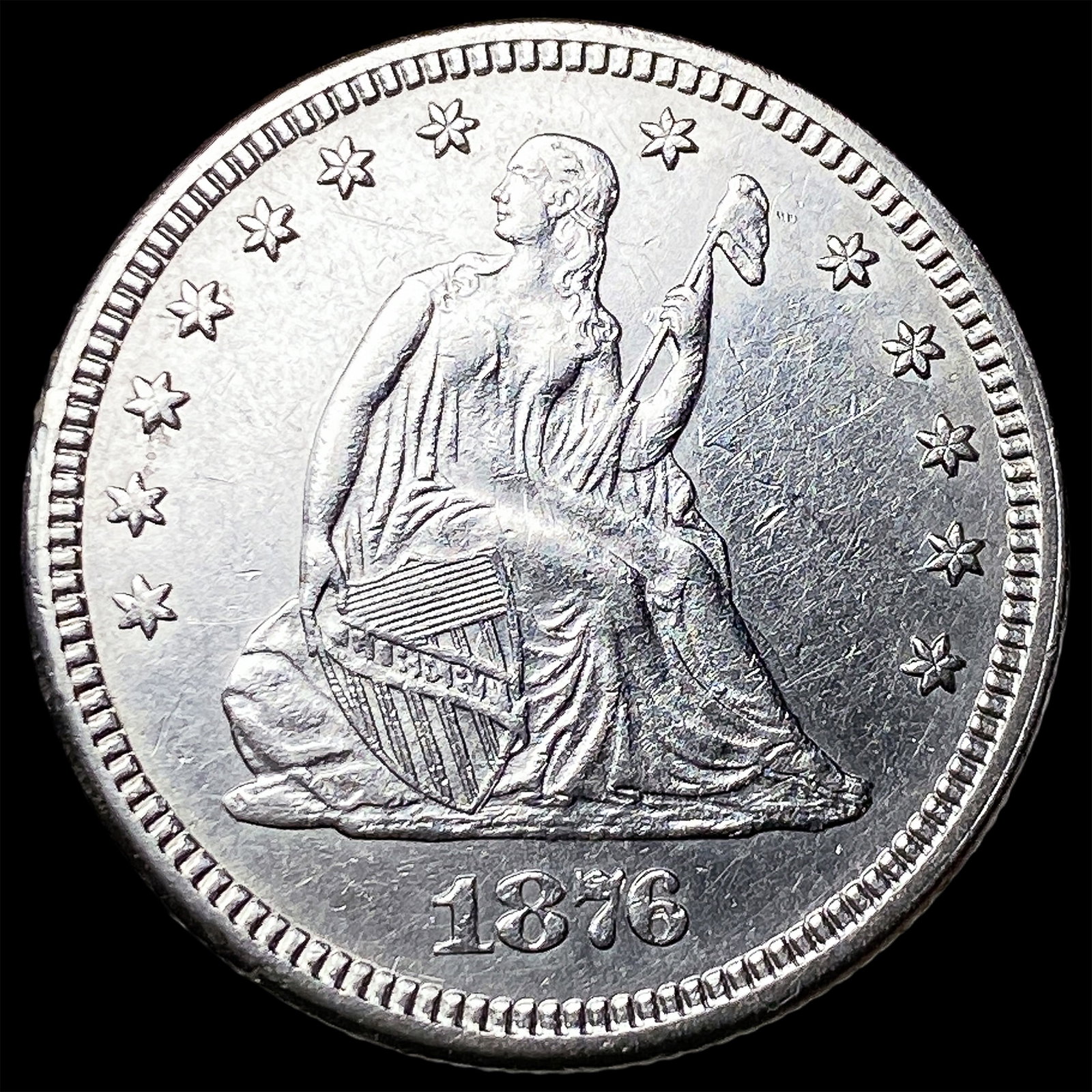 1876 Seated Liberty Quarter UNCIRCULATED (1 of 2)