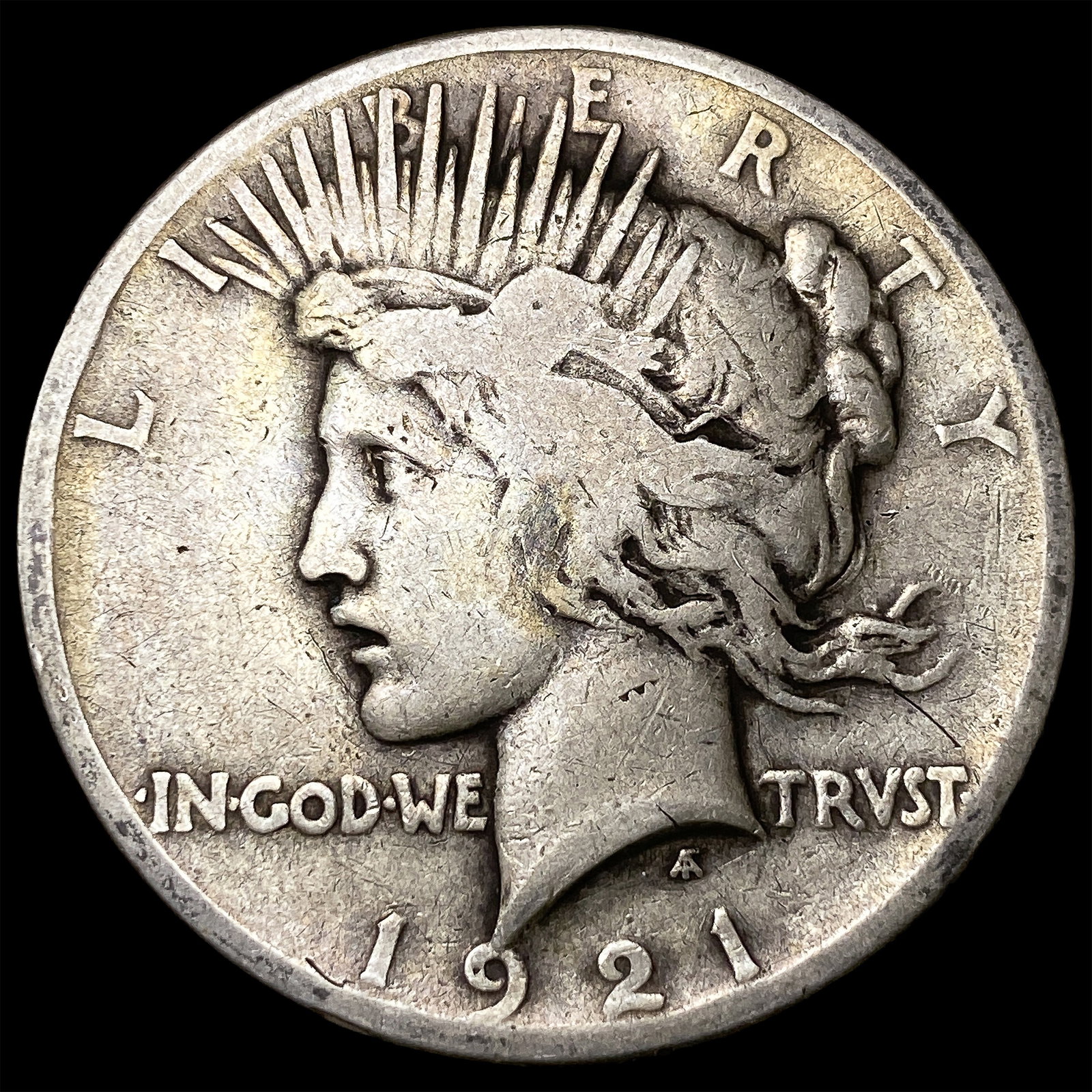 1921 Silver Peace Dollar ABOUT UNCIRCULATED: 1921 Silver Peace Dollar ABOUT UNCIRCULATED