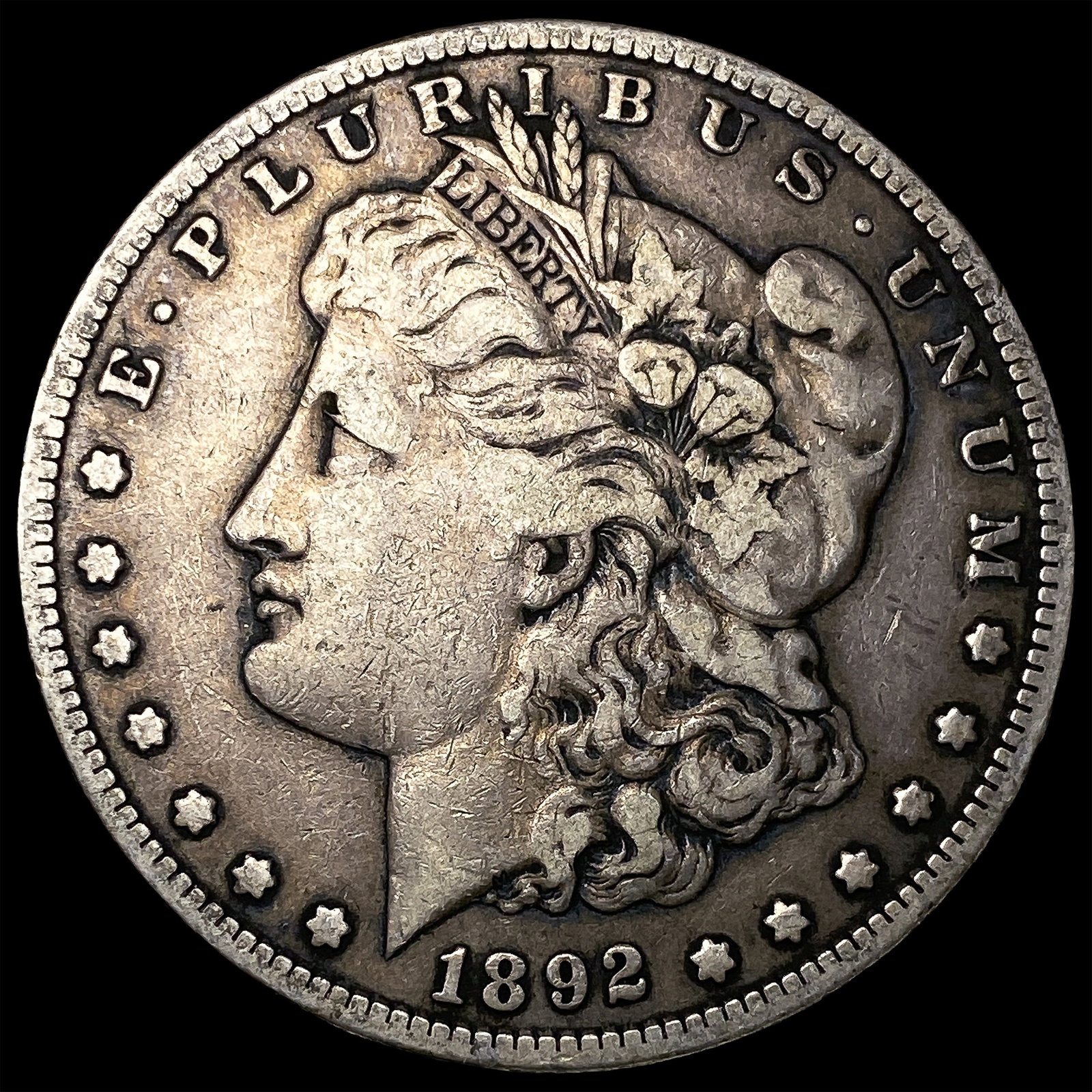 1892-S Silver Morgan Dollar ABOUT UNCIRCULATED (1 of 2)