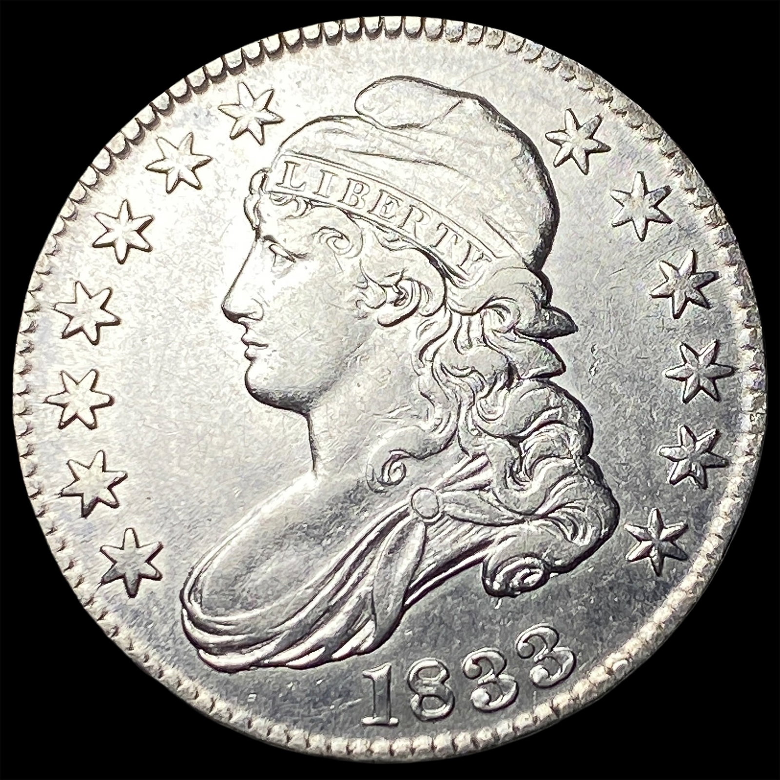 1833 Capped Bust Half Dollar CLOSELY UNCIRCULATED (1 of 2)