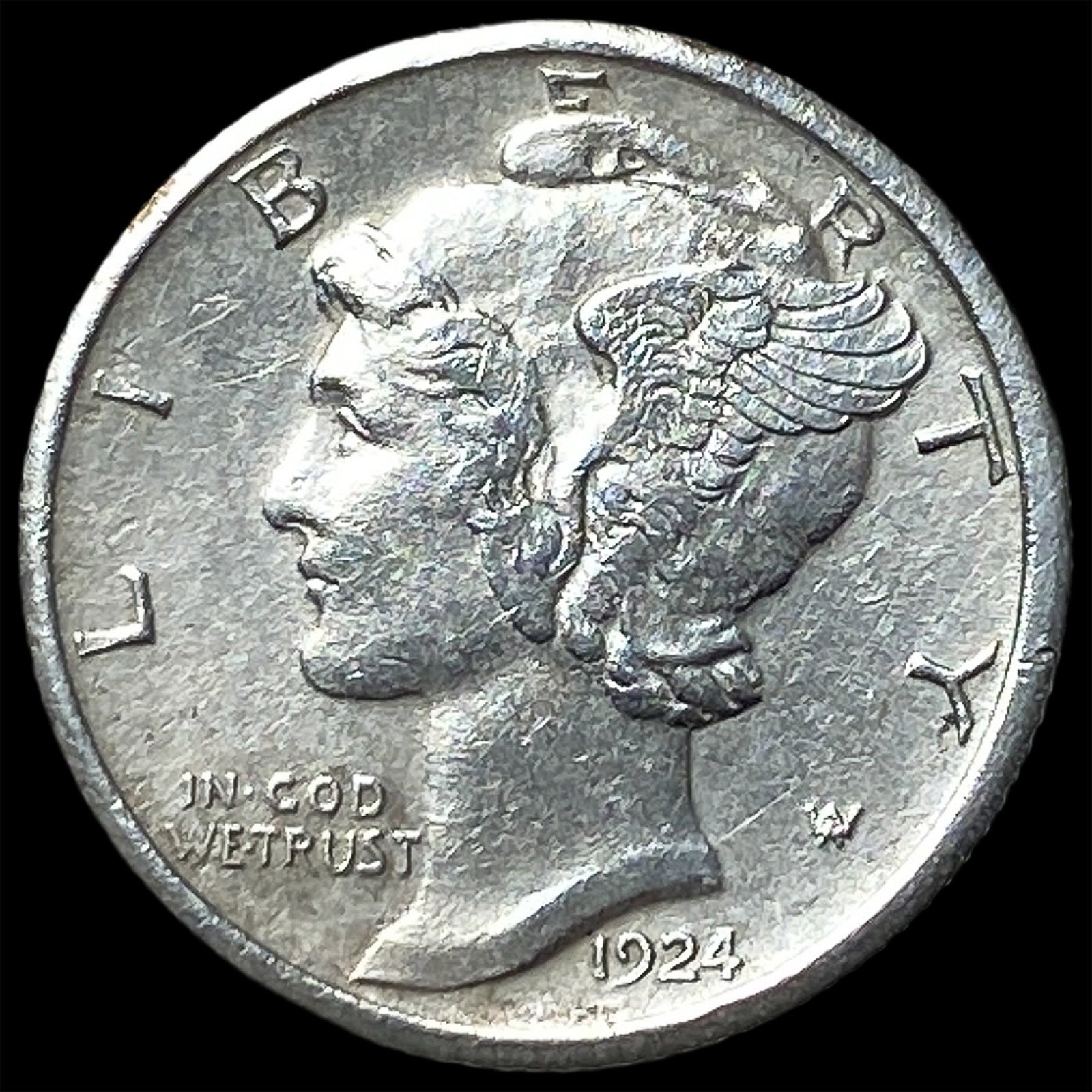 1924-S Silver Mercury Dime UNCIRCULATED (1 of 2)