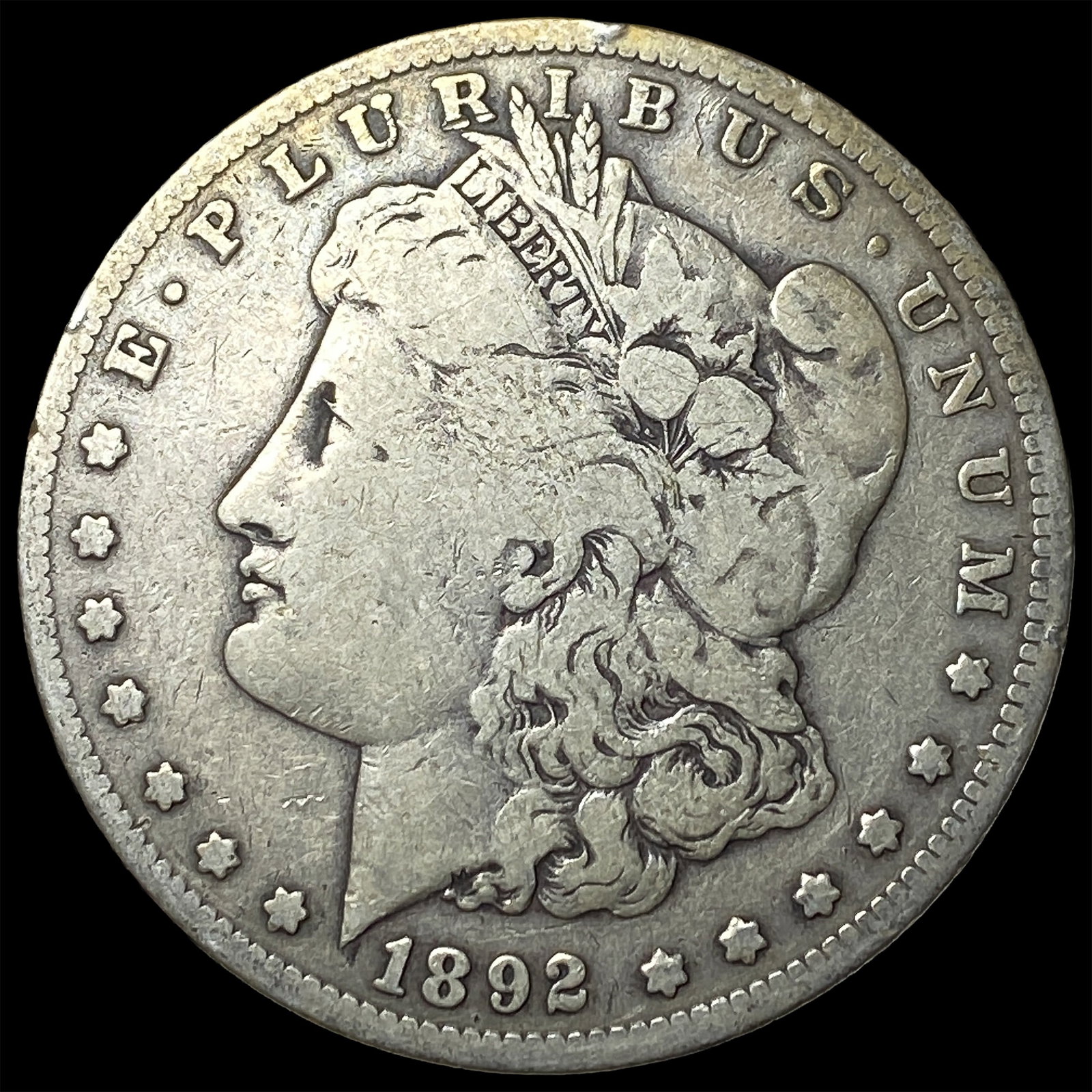 1892 Silver Morgan Dollar LIGHTLY CIRCULATED: 1892 Silver Morgan Dollar LIGHTLY CIRCULATED