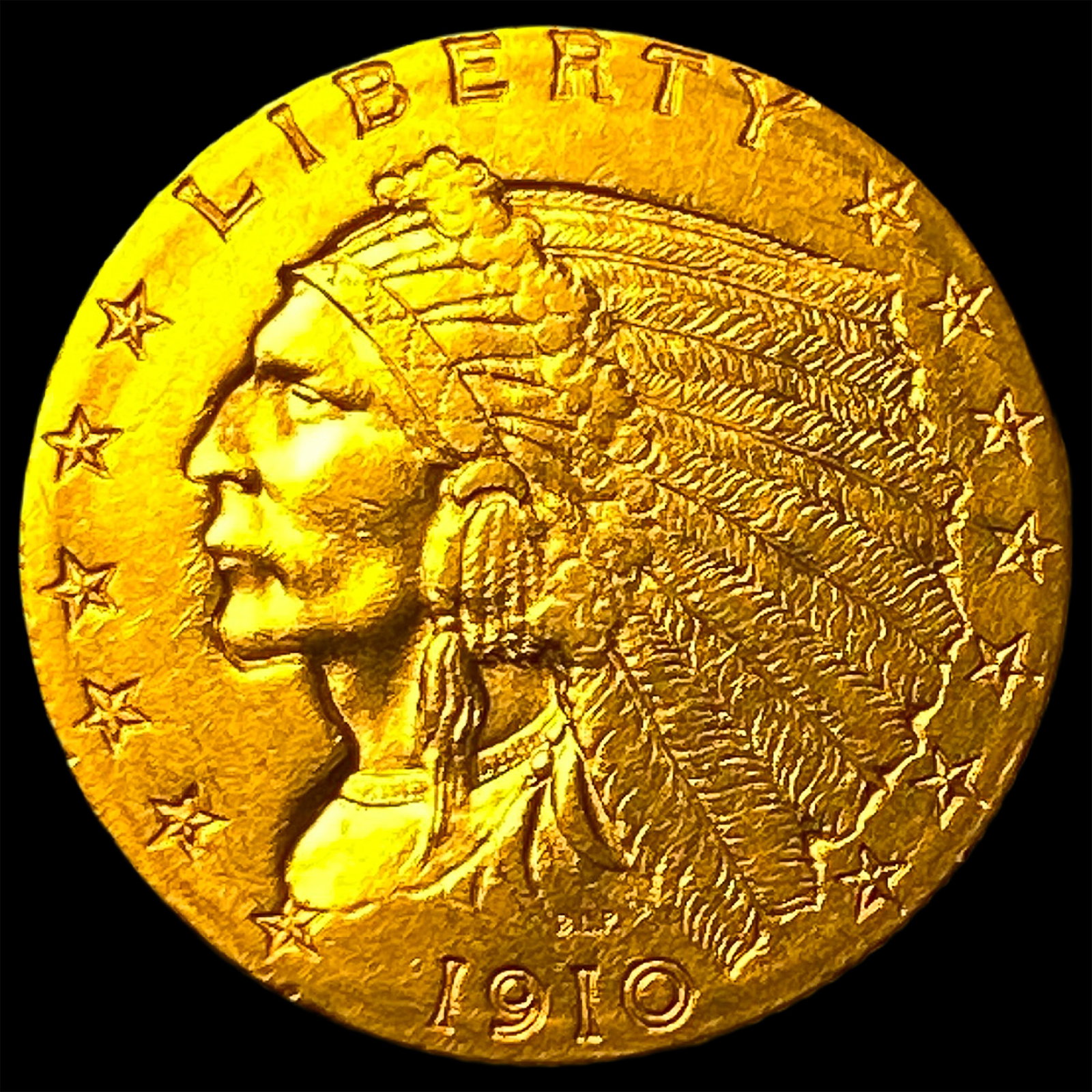 1910 Indian Head Gold $2.50 Quarter Eagle UNCIRCULATED (1 of 2)