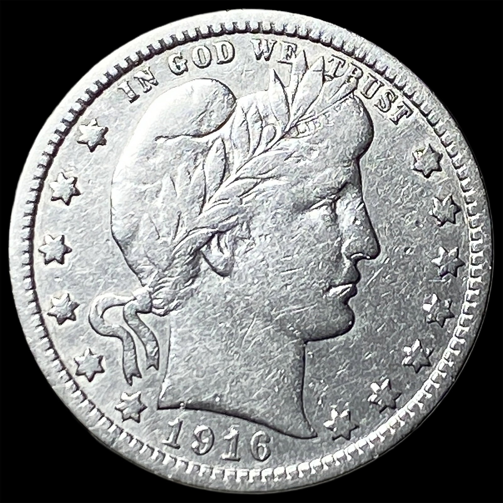 1916 Barber Silver Quarter ABOUT UNCIRCULATED (1 of 2)