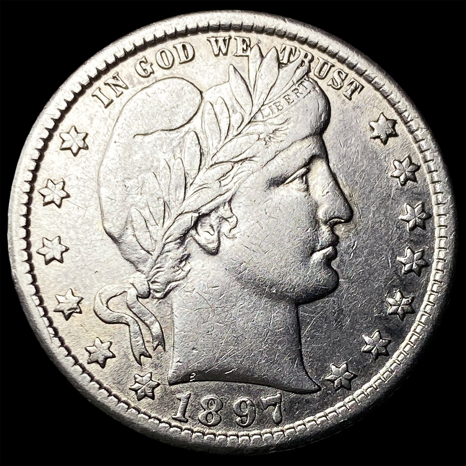 1897 Barber Quarter CLOSELY UNCIRCULATED (1 of 2)