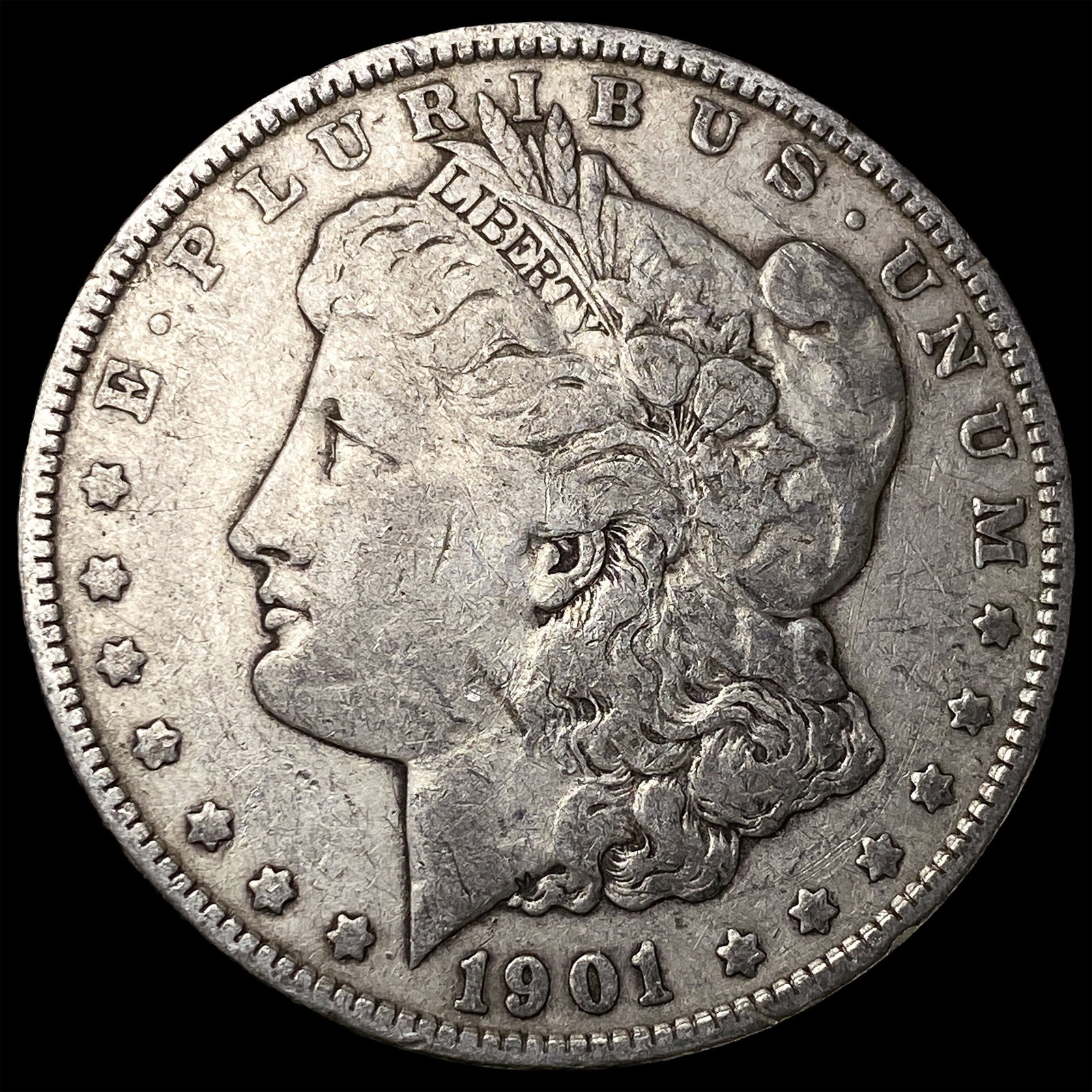 1901 Morgan Silver Dollar ABOUT UNCIRCULATED (1 of 2)