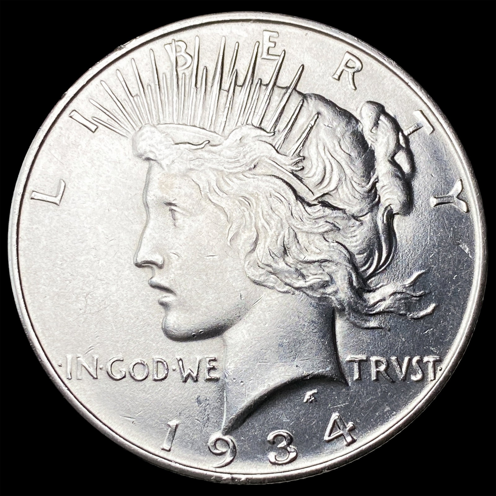 1934-D Silver Peace Dollar CHOICE BU (1 of 2)