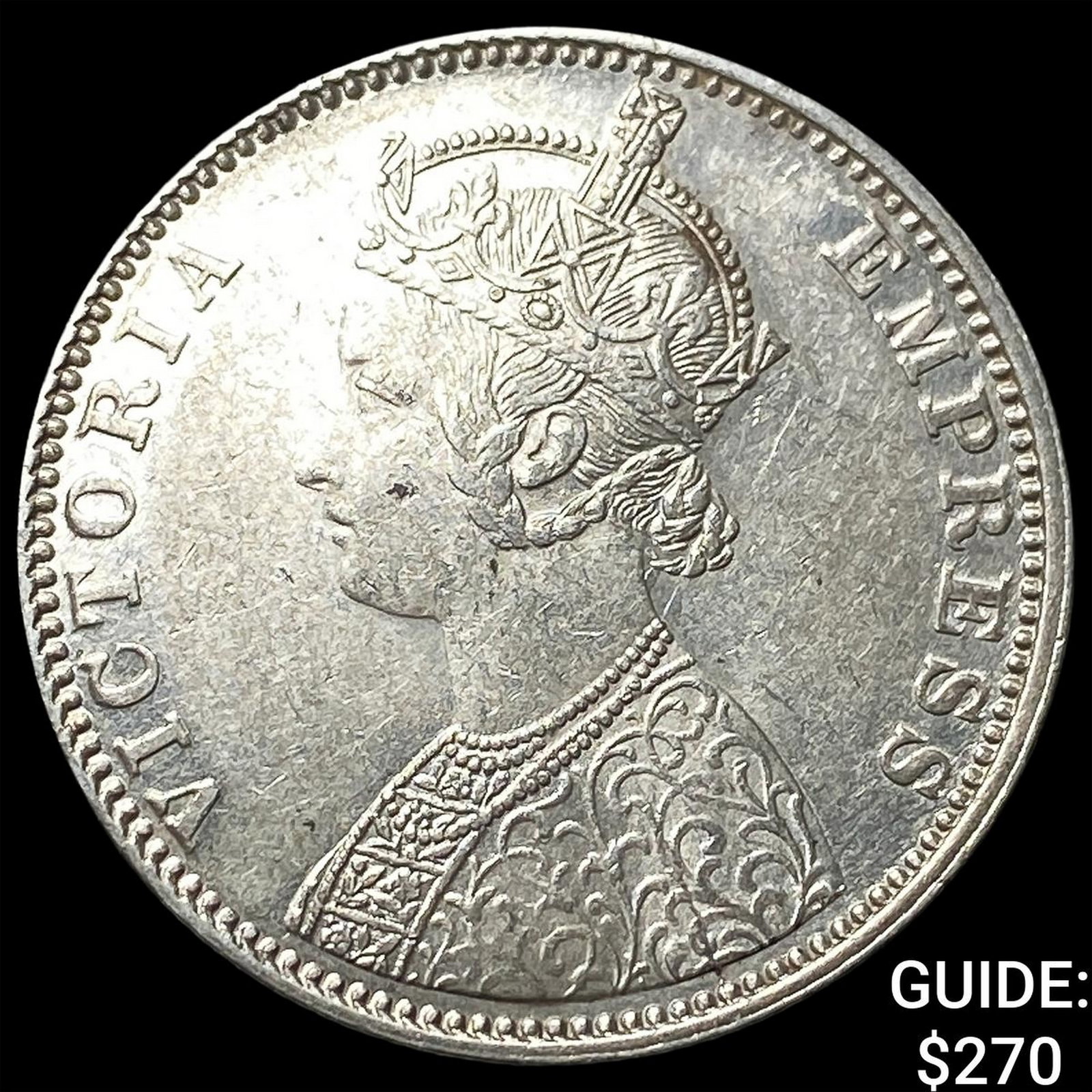 1901 British India Silver Rupee (1 of 2)