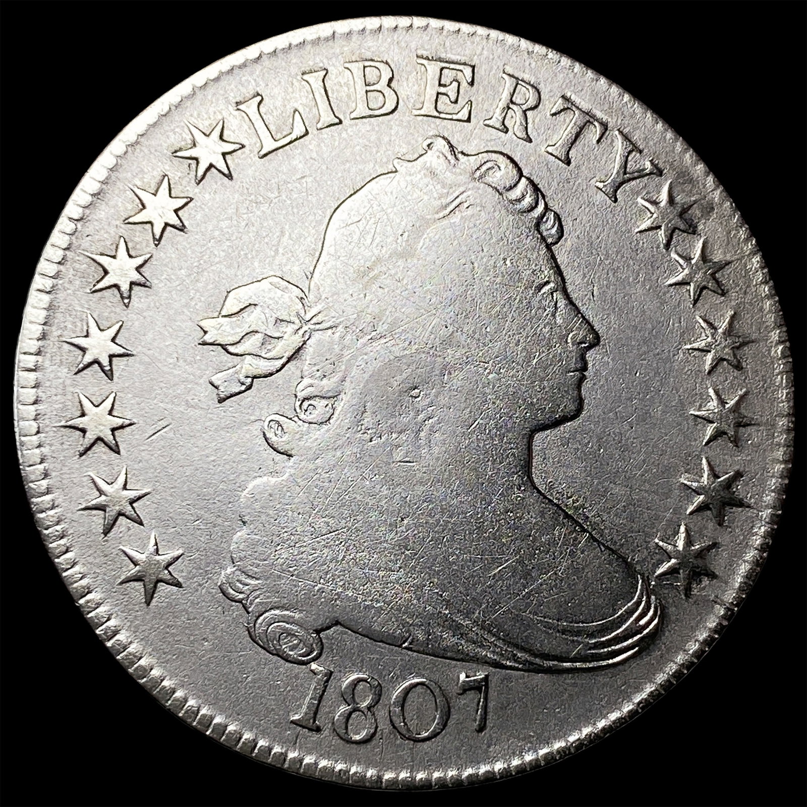 1807 Draped Bust Half Dollar LIGHTLY CIRCULATED (1 of 2)