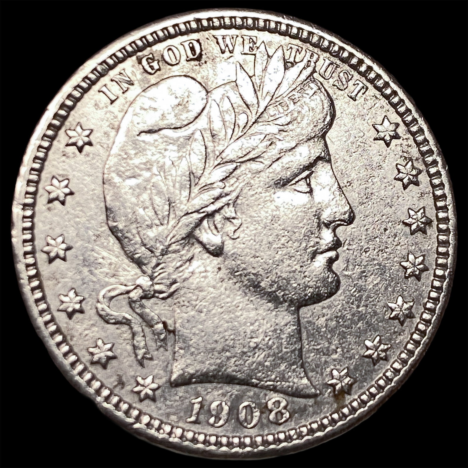 1908 Barber Silver Quarter HIGH GRADE (1 of 2)