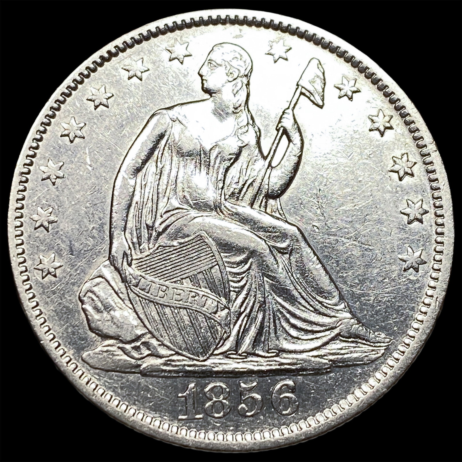 1856-O Silver Half Dollar CLOSELY UNCIRCULATED (1 of 2)