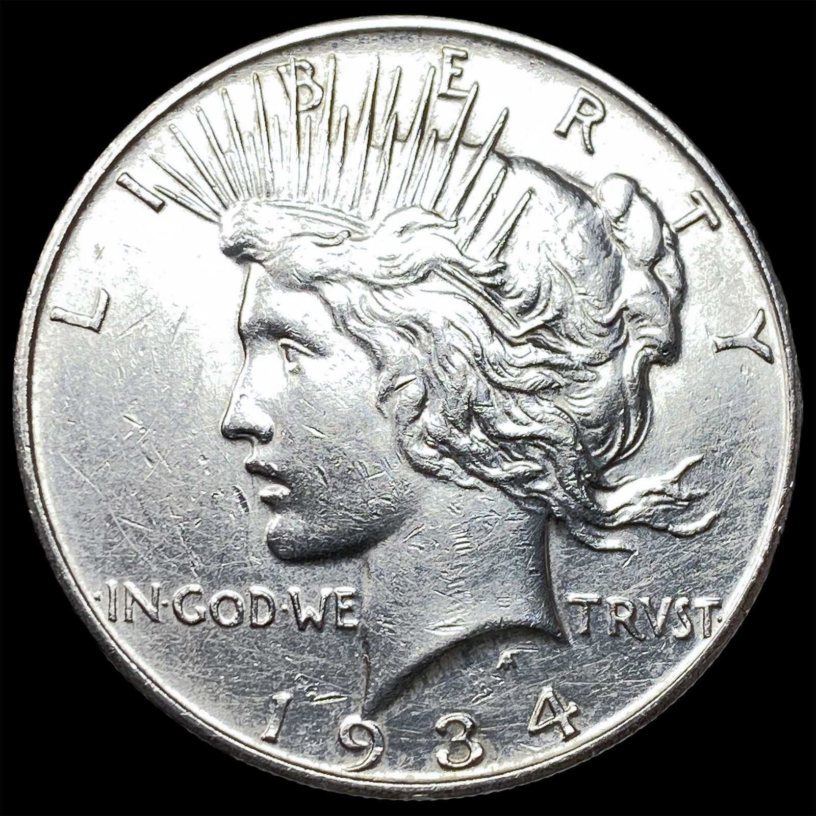 1934 Silver Peace Dollar CLOSELY UNCIRCULATED (1 of 2)