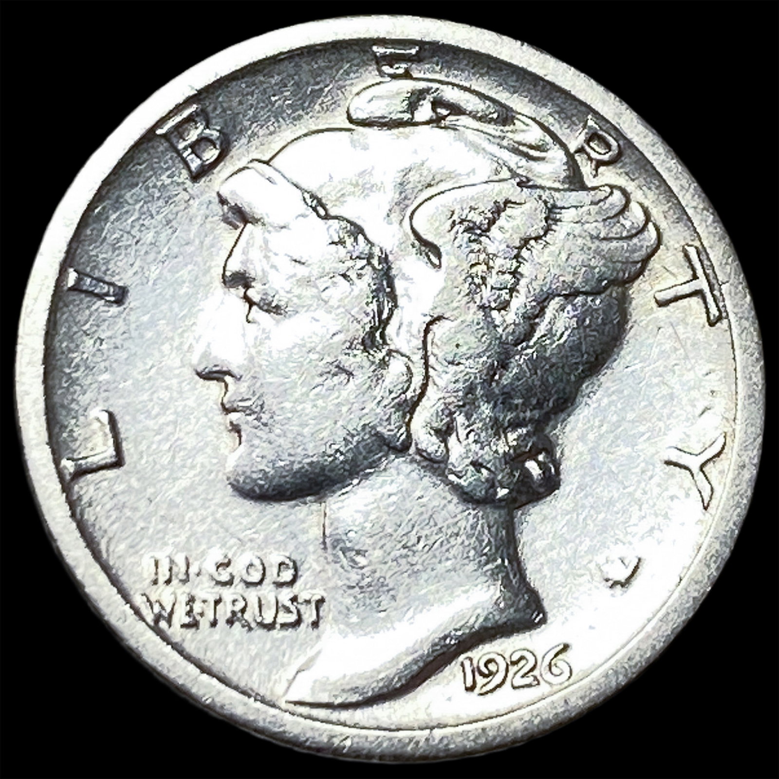 1926-S Silver Mercury Dime ABOUT UNCIRCULATED (1 of 2)