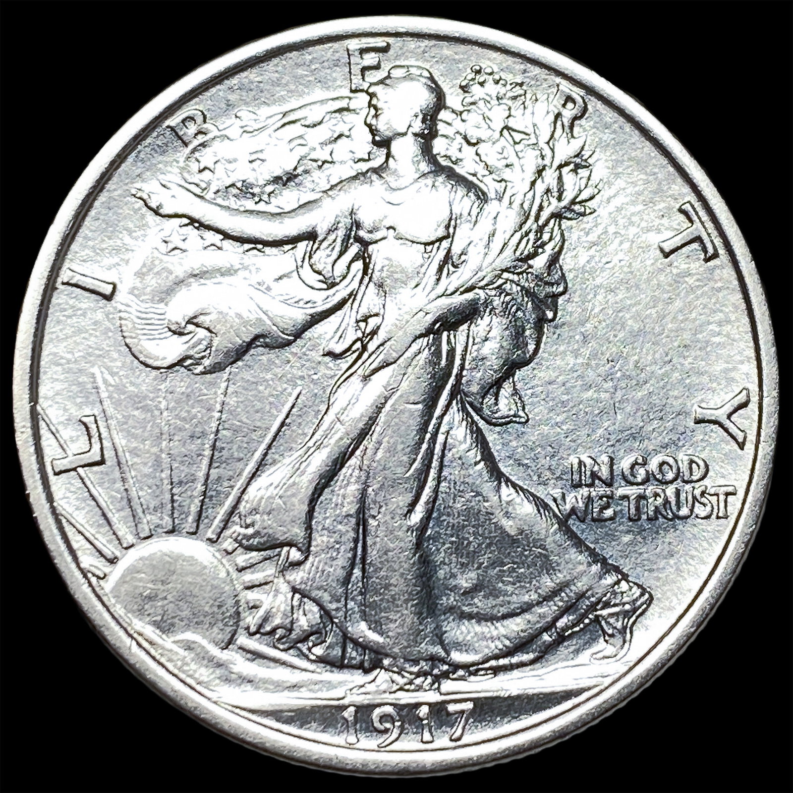 1917 Walking Liberty Half Dollar CLOSELY UNCIRCULATED (1 of 2)