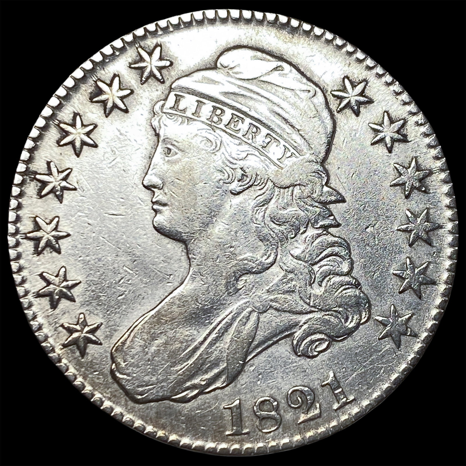 1821 Capped Bust Half Dollar NEARLY UNCIRCULATED (1 of 2)