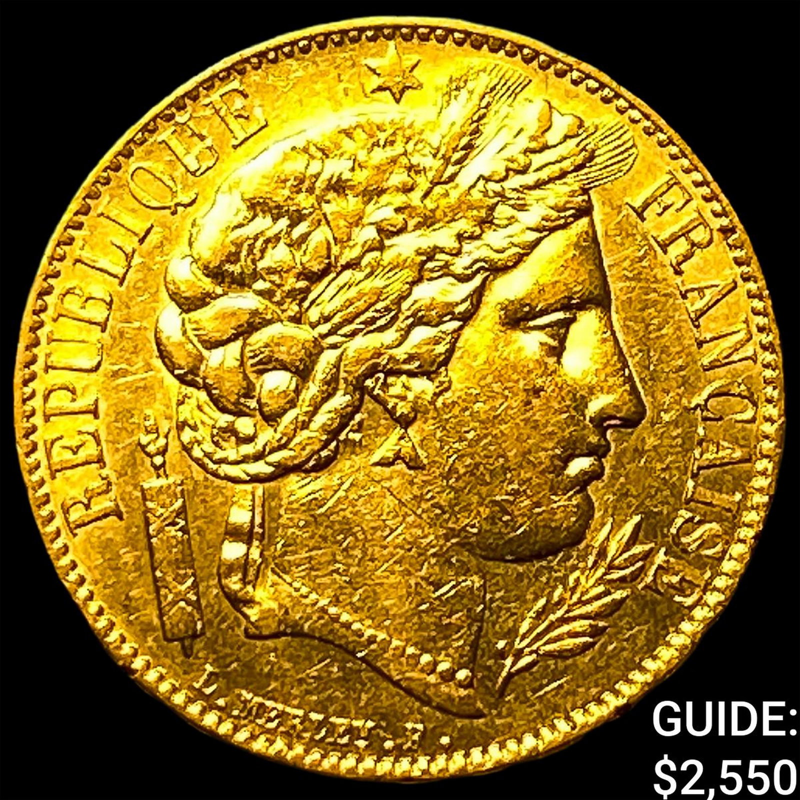 1851 French Gold 20 Francs Cerces Type .1867oz AGW (1 of 2)