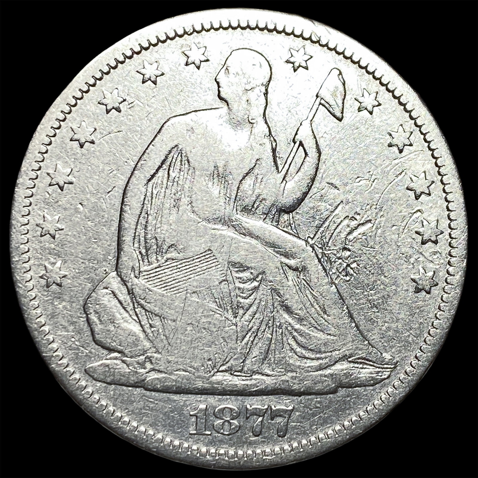 1877-CC Silver Half Dollar LIGHTLY CIRCULATED (1 of 2)