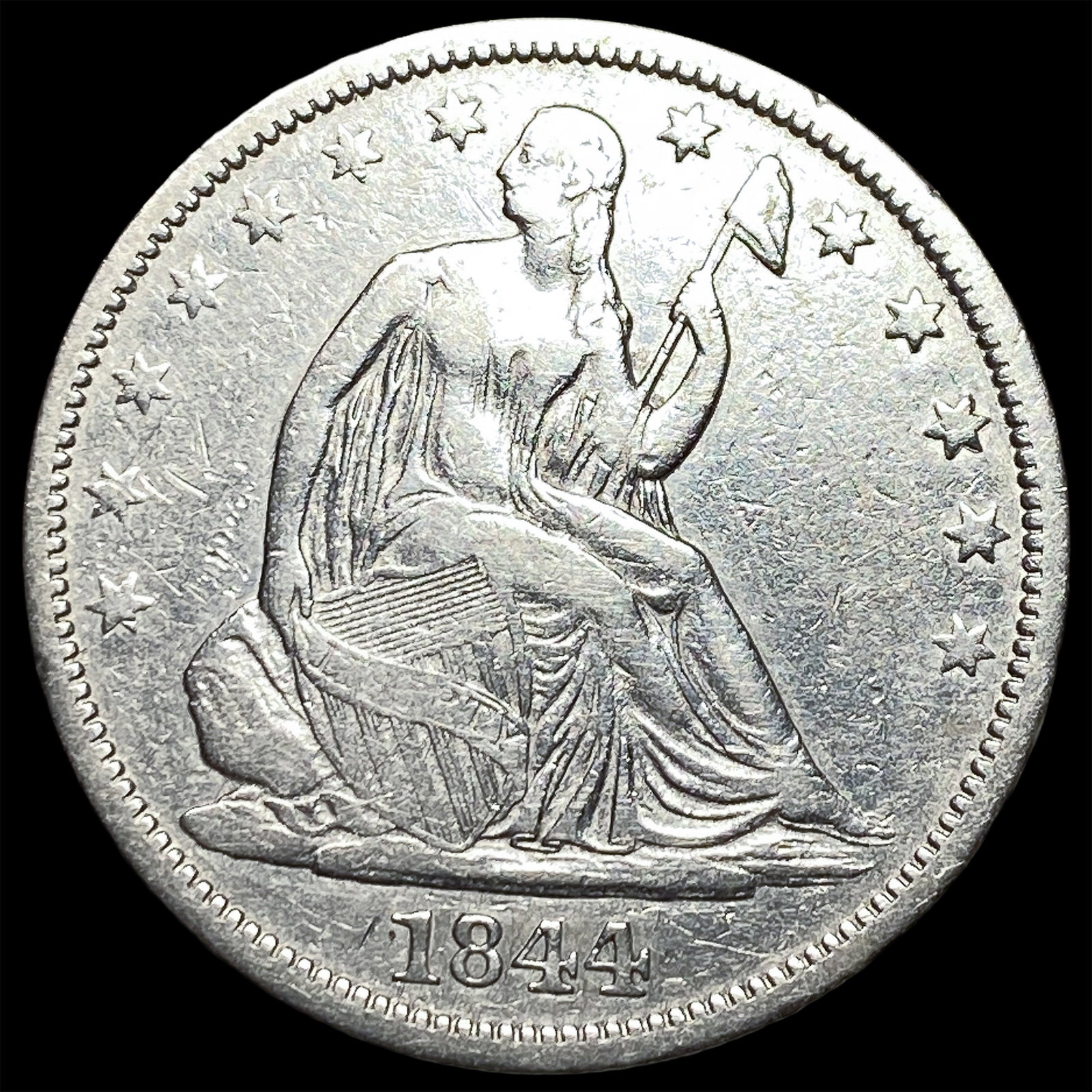1844-O Silver Half Dollar ABOUT UNCIRCULATED (1 of 2)
